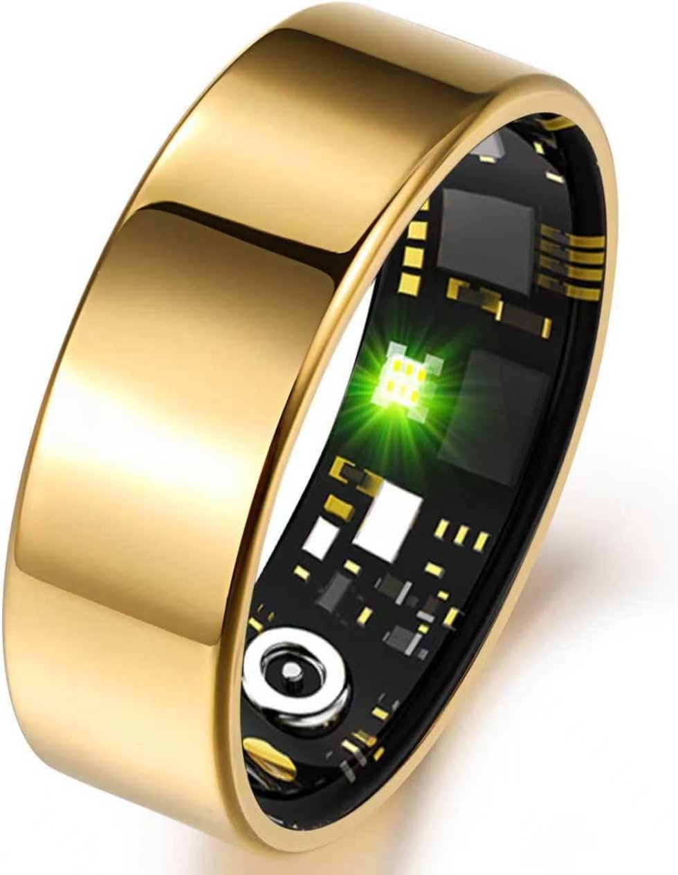 Smart Ring Health Tracker for Women, Sleep Tracker and Activity Monitoring, Heart Rate,SPO₂,Blood Pressure, No Subscription, Step Tracker Ring for iOS&Android (Gold, 10#)