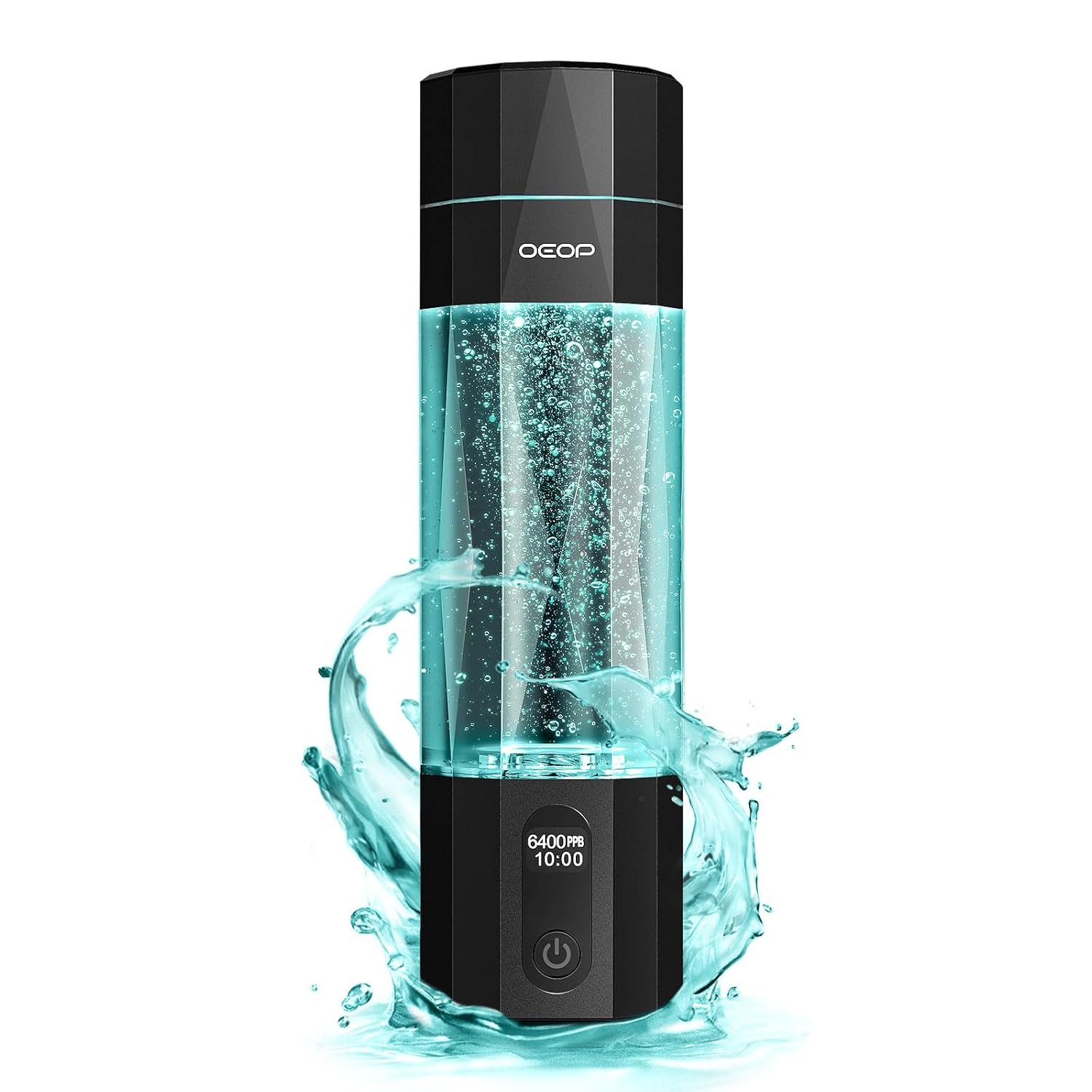 Upgrade Hydrogen Water Bottle – 6400PPB Hydrogen Water Generator, SPE/PEM Certified, 7oz Portable Hydro Water Machine, Perfect for Gym/Travel/Office & Gifts for Friends/Family(Black)