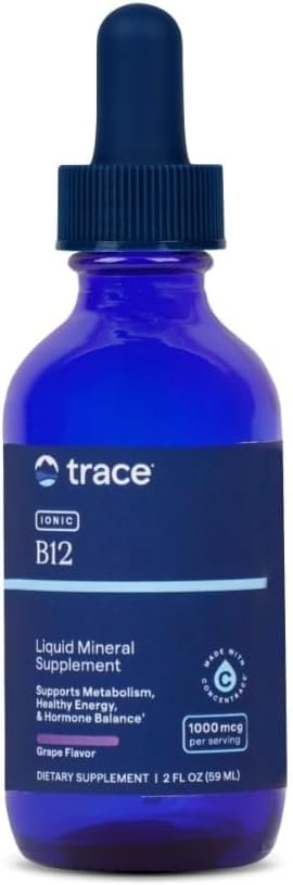 Trace Minerals Liquid Ionic B12 1,000 mcg Supplement, 2 Ounce