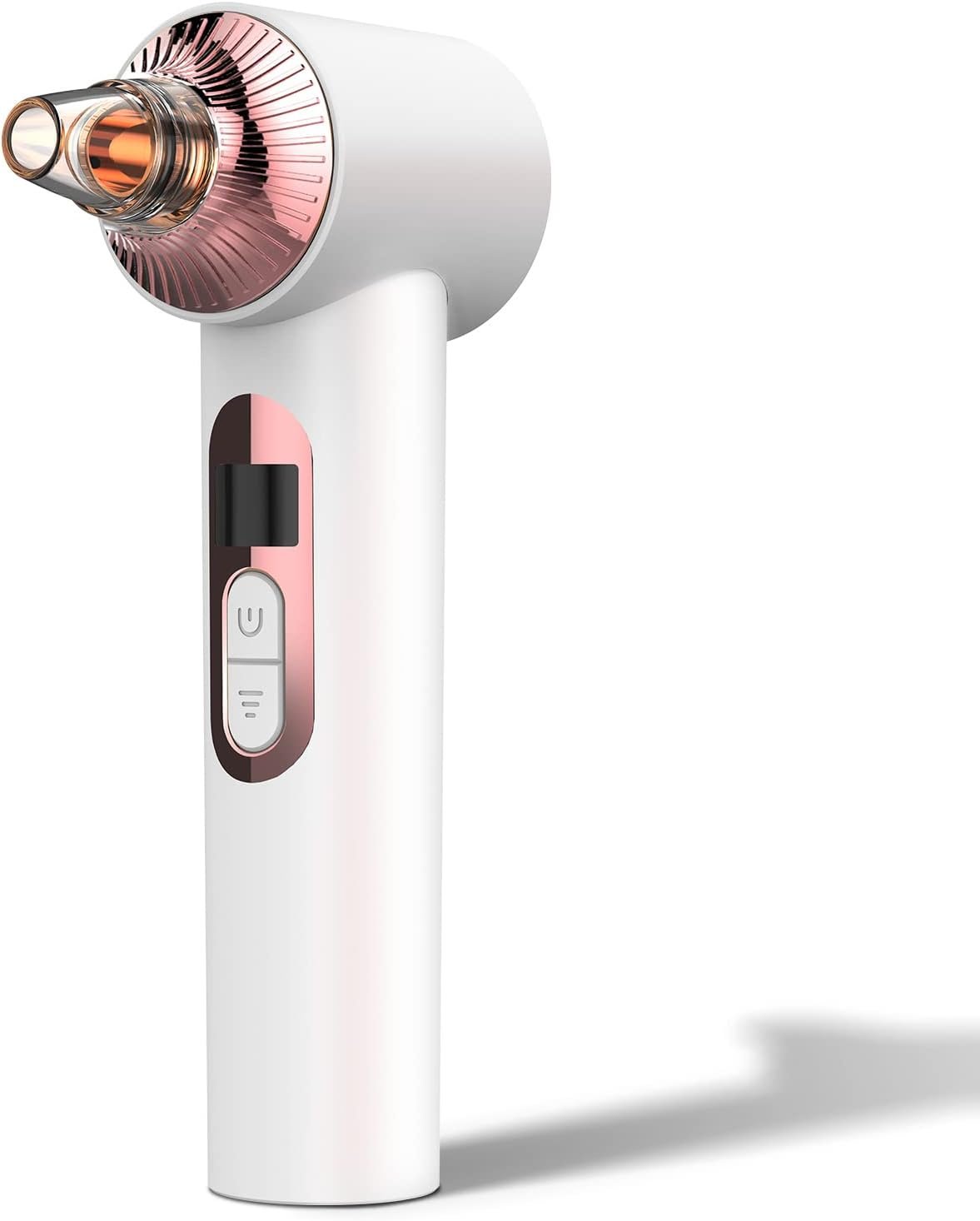 Fancii Clara Pore Cleaner Vacuum 4-in-1, Rechargeable Blackhead Remover Comedone Extractor Tool – 3 Exfoliation Tips, 5 Suction Nozzles, Hot & Cold Compress & Light Therapy (White)
