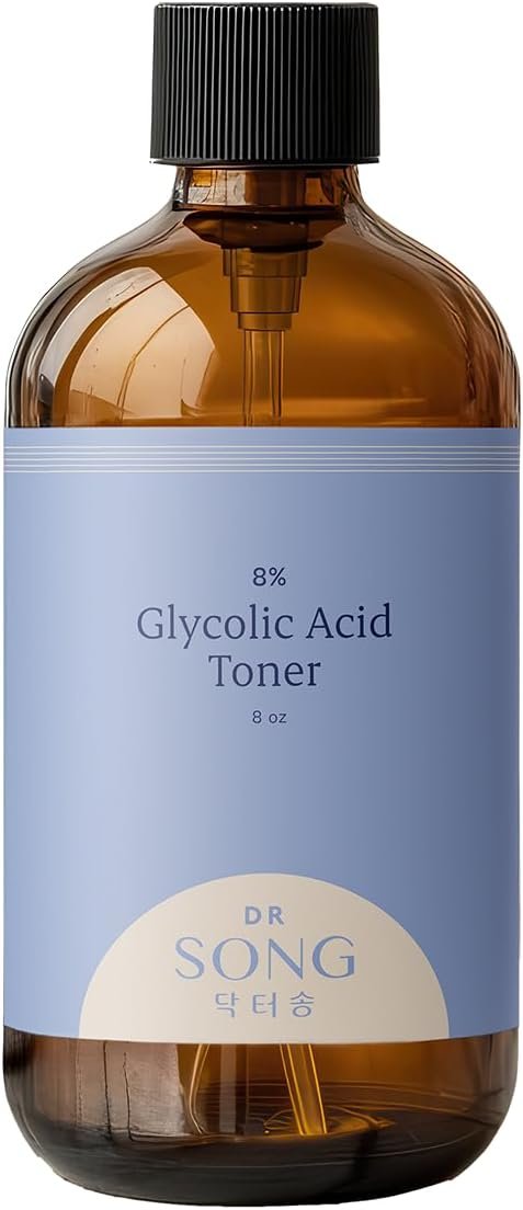 Dr Song Glycolic Acid 8% Toner – AHA Exfoliant For Smoothing Skin, Dark Spots, Wrinkles, Fine Lines, Korean Skin Care (8%)