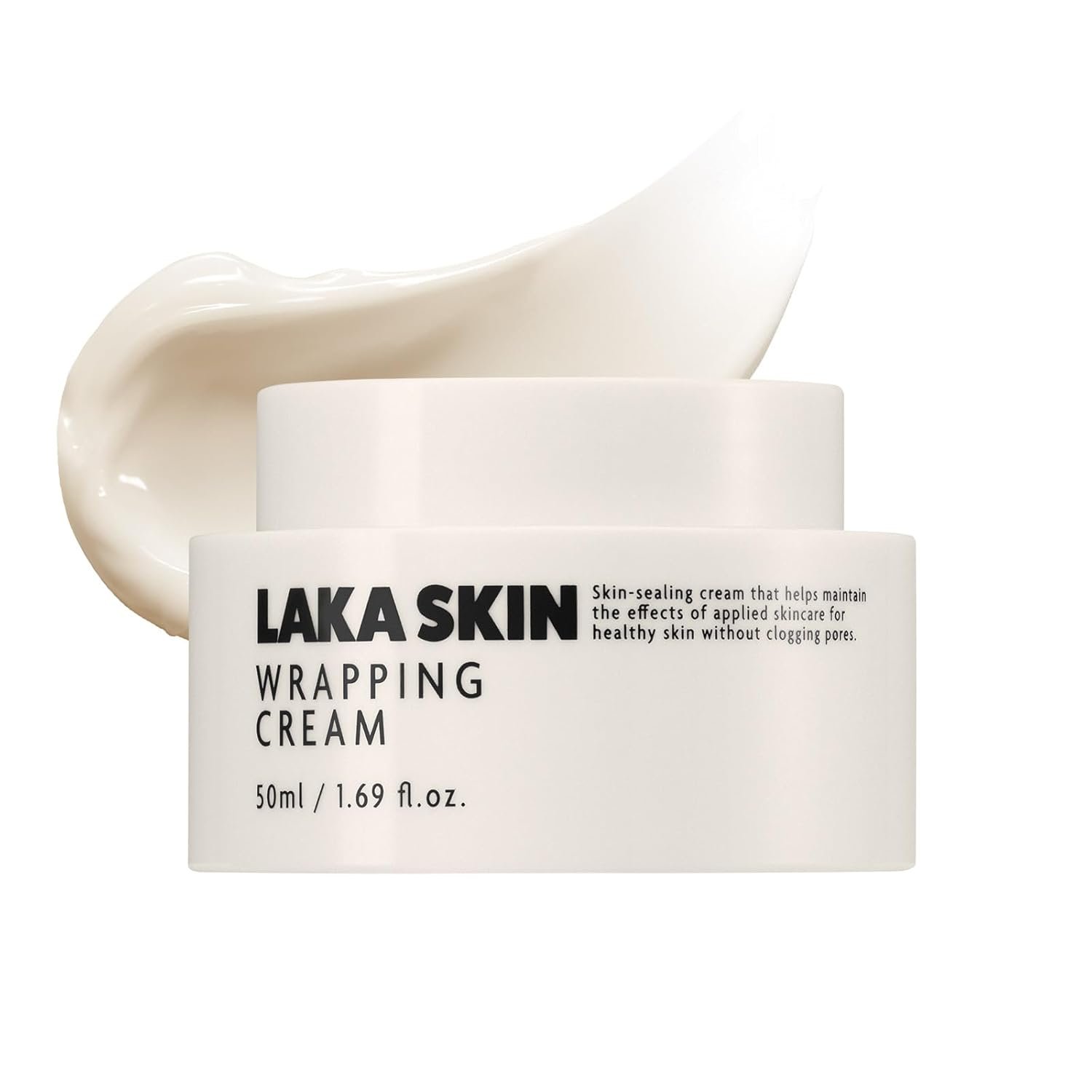 Laka Skin Wrapping Cream, PDRN Ceramide Moisturizer for Dewy Glass Skin, Skin Barrier Hydration, Non Comedogenic Tested, Korean Skincare, 1.69 fl.oz