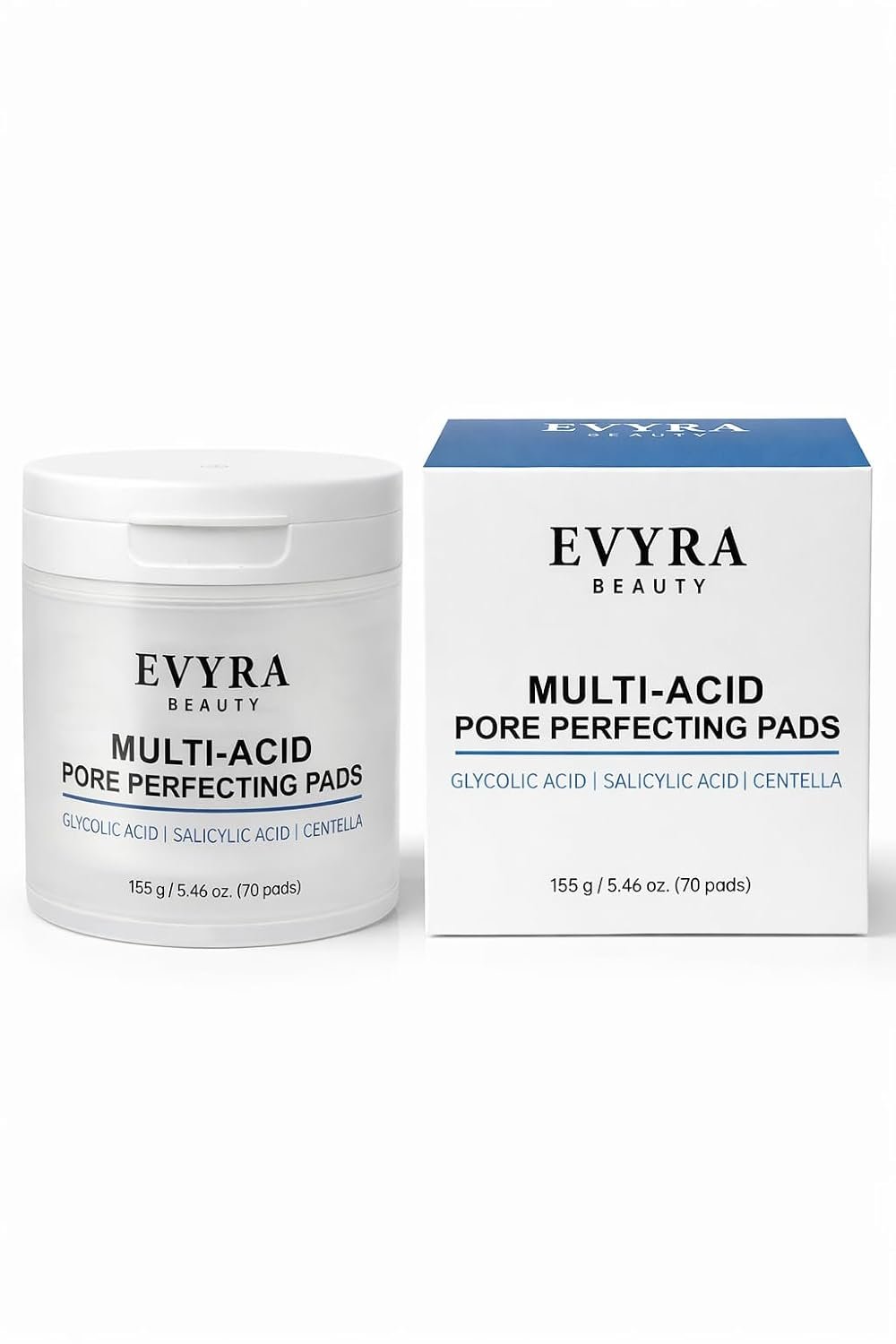 Zero Pore Pads – Acne & Pore Minimizing Pads with 5% AHA BHA PHA, Willow Bark + Hyaluronic Acid, Exfoliating & Texture Smoothing, Alcohol-Free, 70 Pad