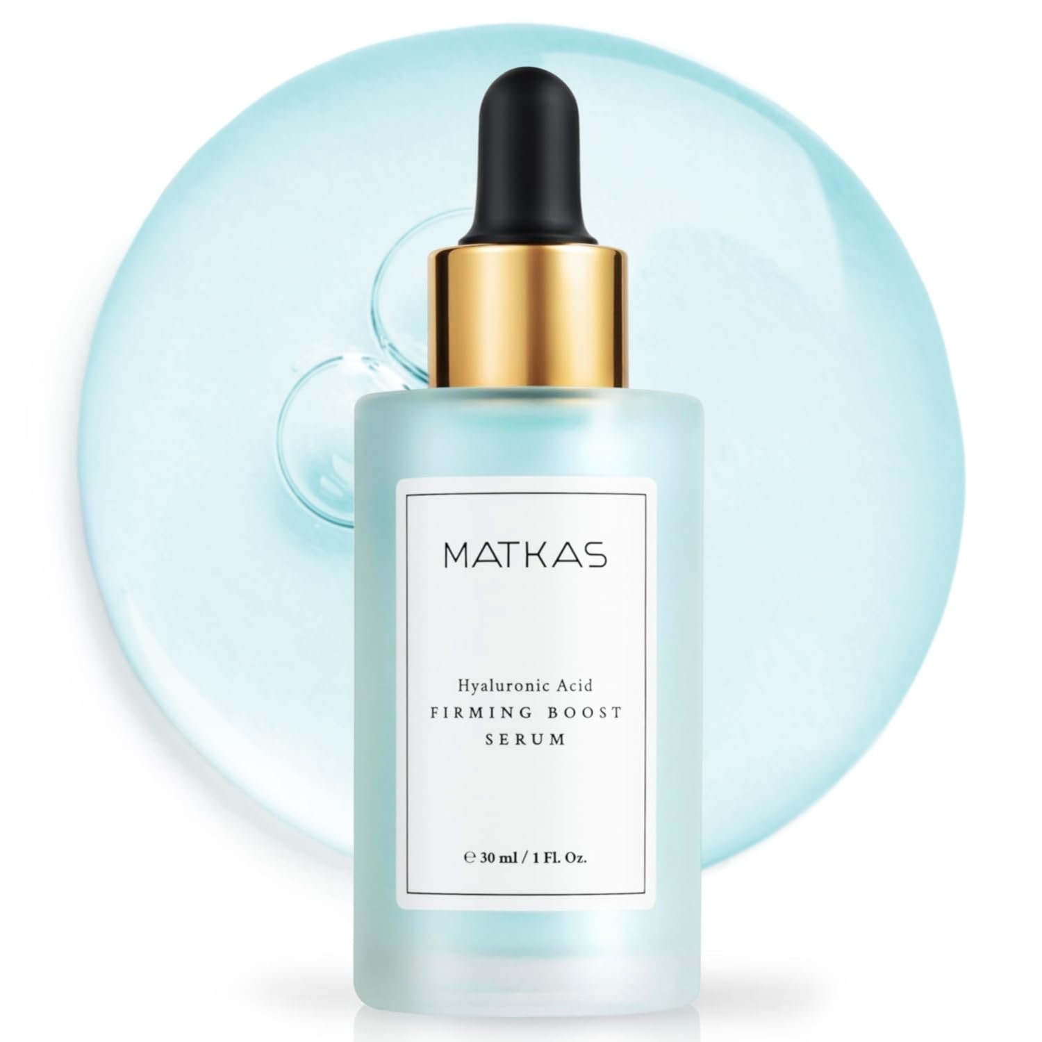 MATKAS Korean Firming Boost Hydrating Hyaluronic Acid Serum 1 Fl. Oz. – Hyaluronic Acid + 2% Niacinamide Serum for Dry Skin, Anti Aging Korean Peptides Moisturizer for Face, Deep Facial Skin Hydration