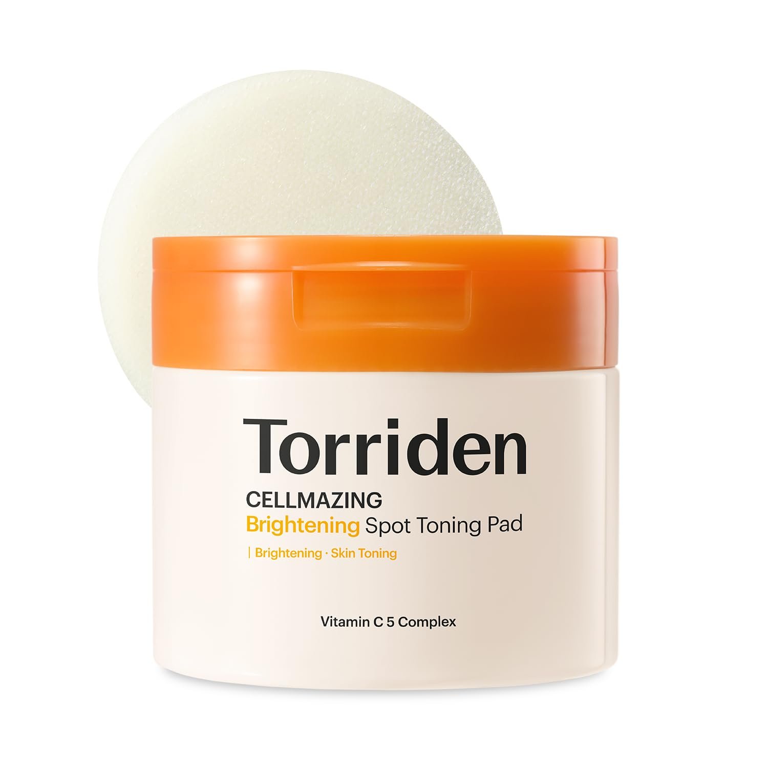 Torriden CELLMAZING Vita C Toning Pad (70 Pads) | Daily Exfoliating & Radiance Pads for Smooth, Even-Looking Skin |5D Vitamin C, Niacinamide, Glutathione Liposome, PHA | Korean Skincare