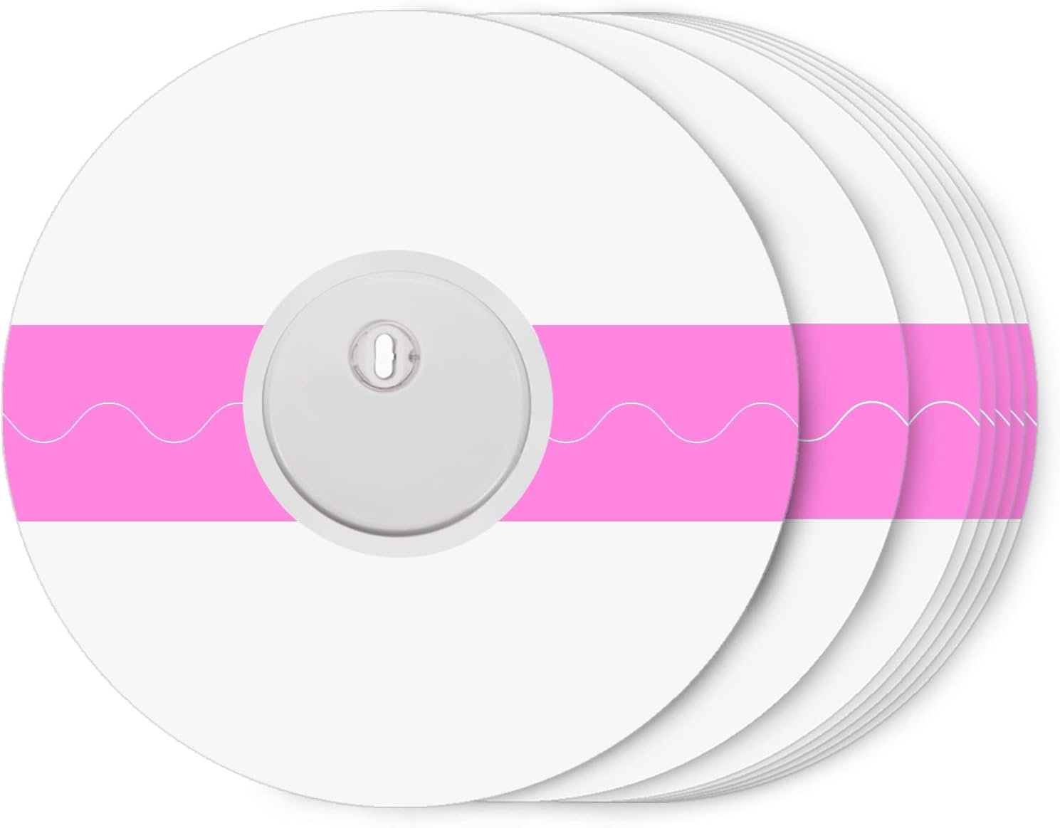60Pack Freestyle 14 Day Sensor Patch & Libre 3 Plus Sensor Covers Waterproof Adhesive Patches CGM Tape Clear Bandage, Hypoallergenic Latex-Free Breathable, No-Glue Central with No Hole Design