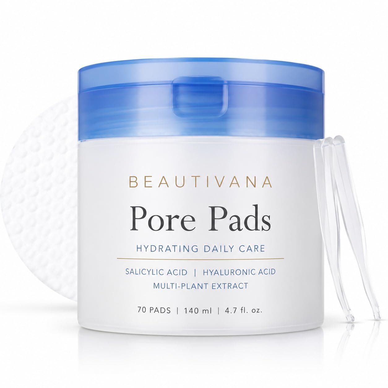 Korean Clean Pore Toner Pads 2.0 Facial Toner Pads with AHA/BHA niacinamide, Exfoliating Toner Pad- 70 Count-2packs
