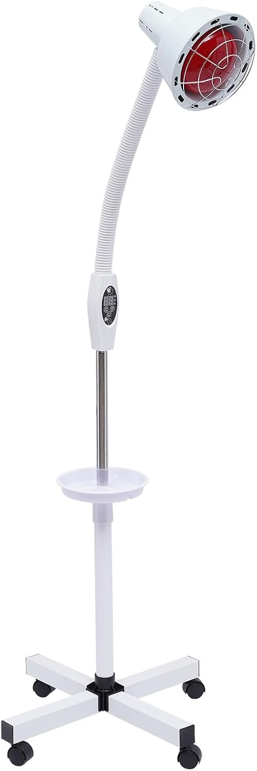 Infrared Light,275W Near Red Infrared Heat Lamp for Relieve Pain and Muscle Aches,with Flexible Arm and Remove Control Standing Lamp