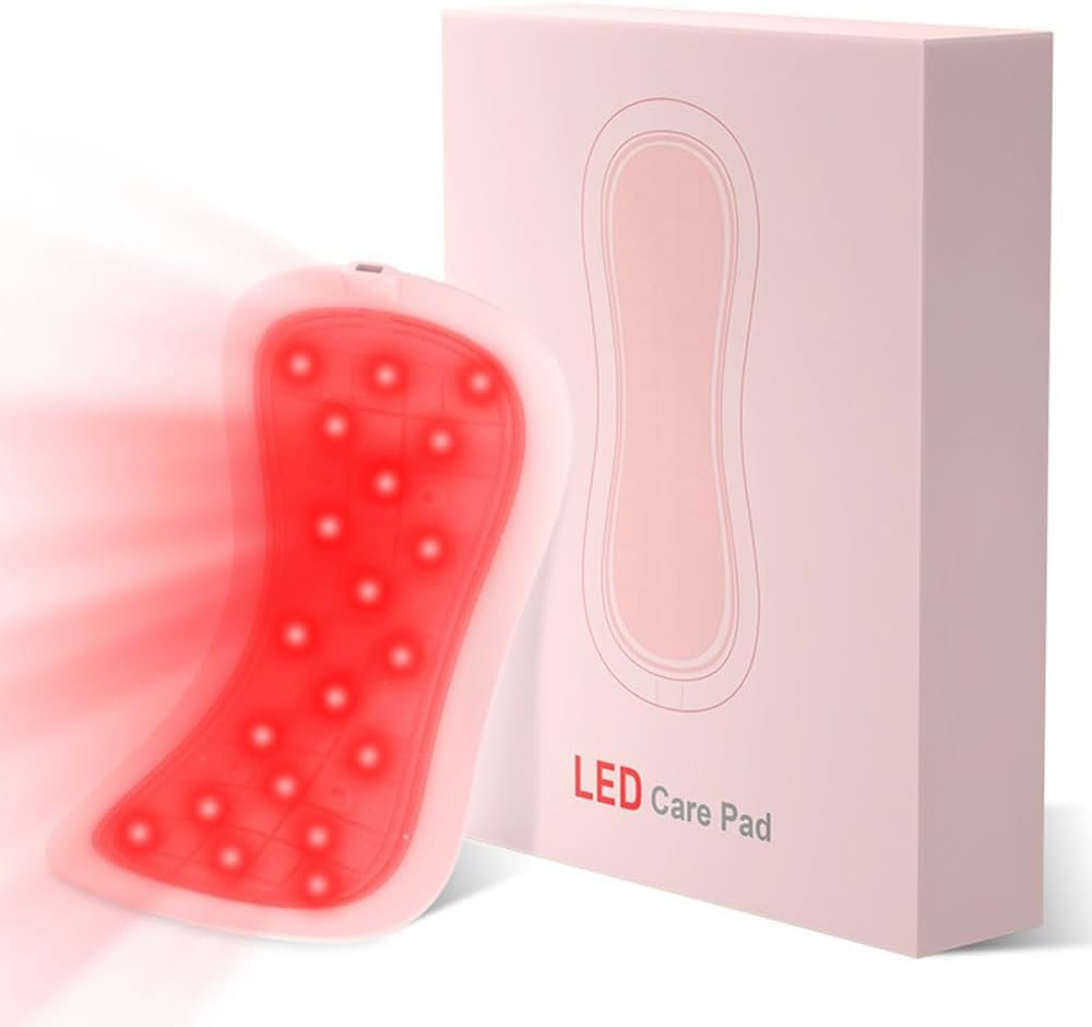 Women Photon LED Pad, 20 Beads 60 Wicks 850nm 660nm 460nm, 4 Mode Ultra-Thin Red Light Device for Dysmenorrhea