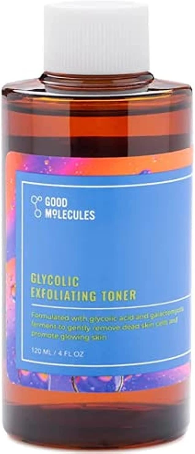 Good Molecules Glycolic Exfoliating Toner – Hyaluronic and Glycolic Acid Daily Toner for Face – Cleansing Facial Exfoliant for Glowing Even Skin Tone, Skin Care