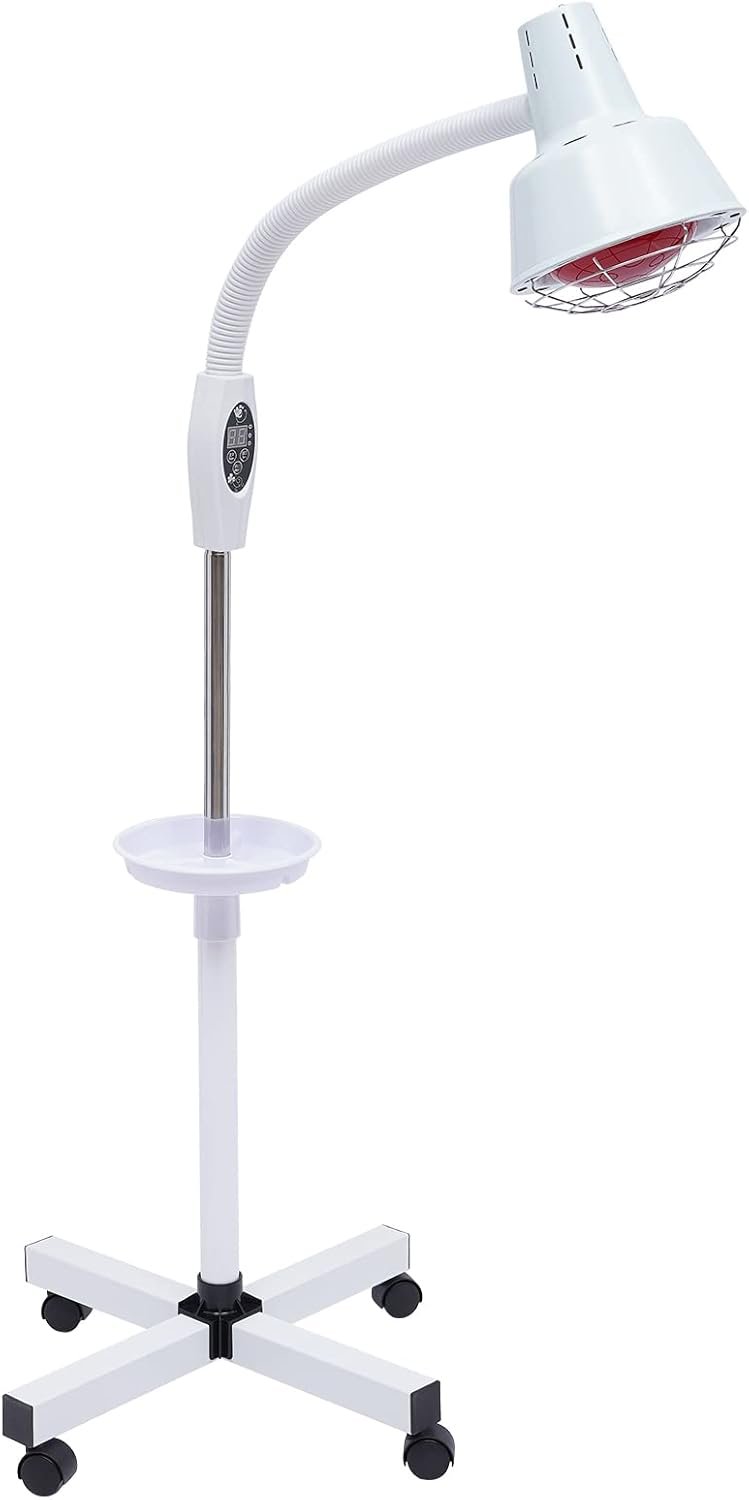 Infrared Light, 275w Near Red Infrared Heat Lamp for Relieve Pain and Muscle Aches, with Flexible Arm and Remove Control Standing Lamp, Height Adjustable, Timing Function