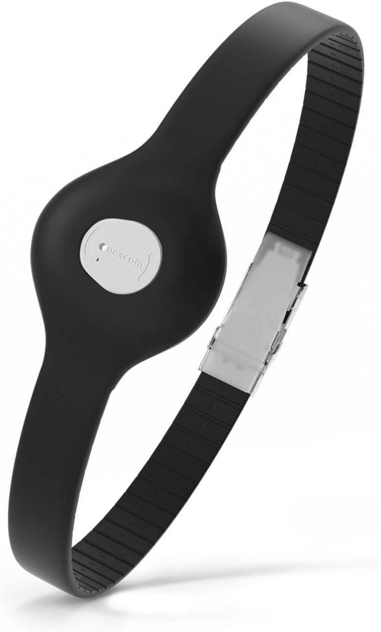 Divoti Sensor Cover Armband for Dexcom G7 | Adjustable, Trim-to-Fit CGM Holder | Adhesive-Free, Hypoallergenic Silicone | Secure, Comfortable Fit for Active Daily Wear & All Arm Sizes- Black