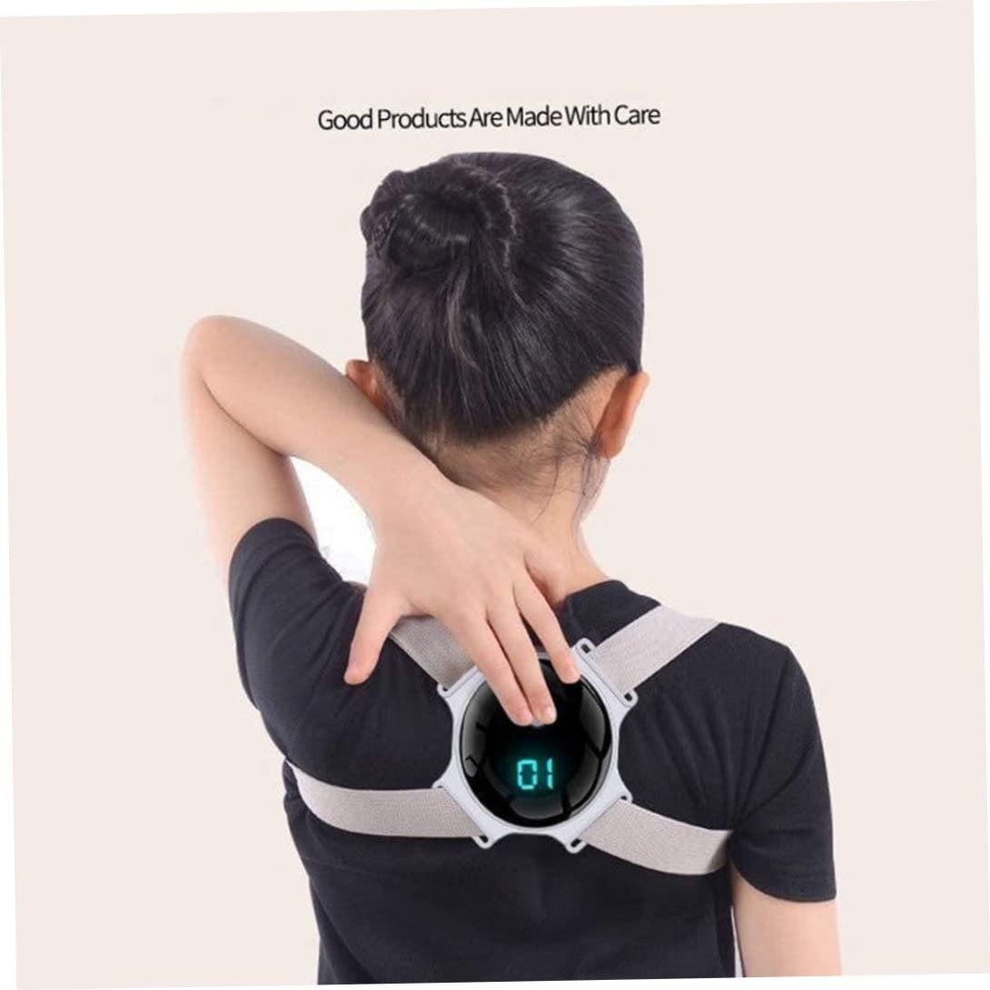 Back Posture Corrector Women, Posture Corrector Kids with Smart Sensor Vibration Reminder Posture Brace Trainer Straightener to Improve Slouch,Thoracic Kyphosis Adjust Posture,Gray