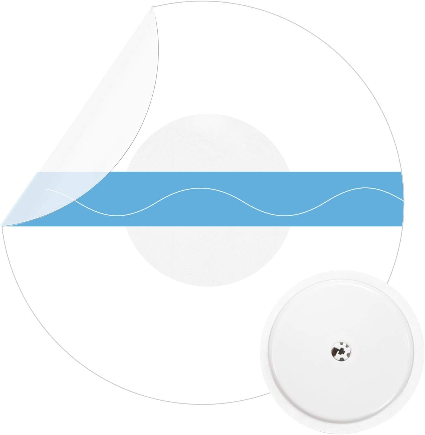 40Pack Libre Sensor Covers,Waterproof & Breatheable Patches for Libre 1/2/3 Plus & Lingo-Clear CGM Patches with No Glue in The Center-Hypoallergenic & Latex-Free 15 Days Long Stay