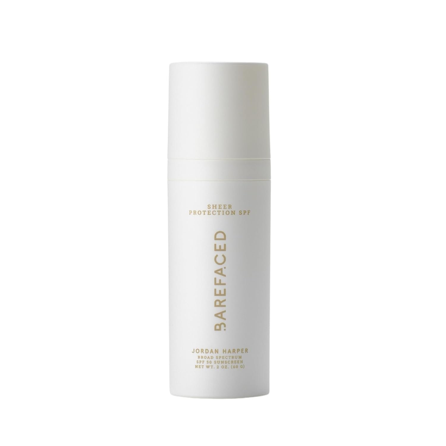 Barefaced Sheer Protection SPF 50+ – Broad-Spectrum Face Sunscreen for women with Zinc Oxide, Niacinamide & Hyaluronic Acid – Oil-Free UV Protection, Hydration & Anti-Aging with Universal Tint (60ml)