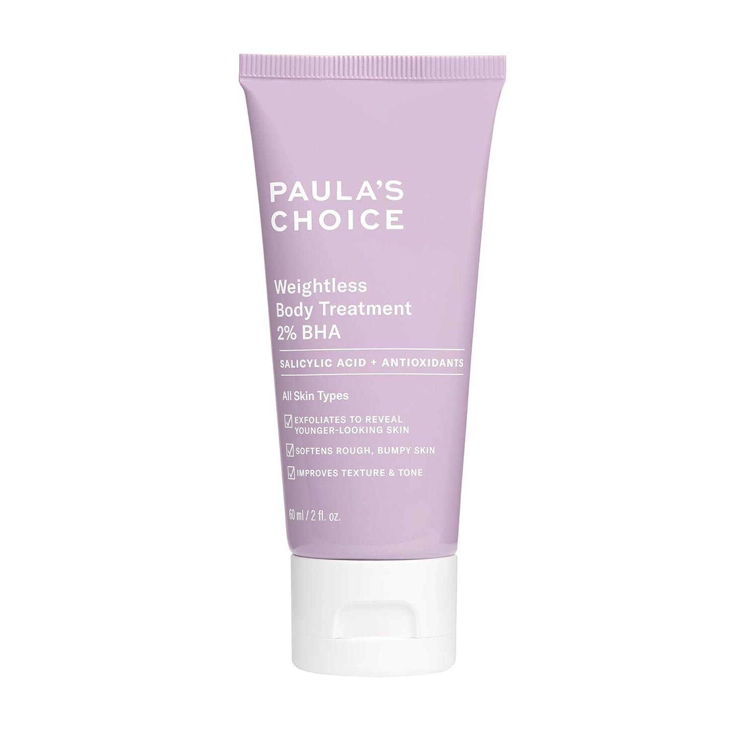 Paula’s Choice Weightless Body Lotion Treatment 2% BHA, Salicylic Acid & Chamomile Lotion Exfoliant, Body Moisturizer for Keratosis Pilaris (KP) Prone Skin & Clogged Pores, Fragrance-Free