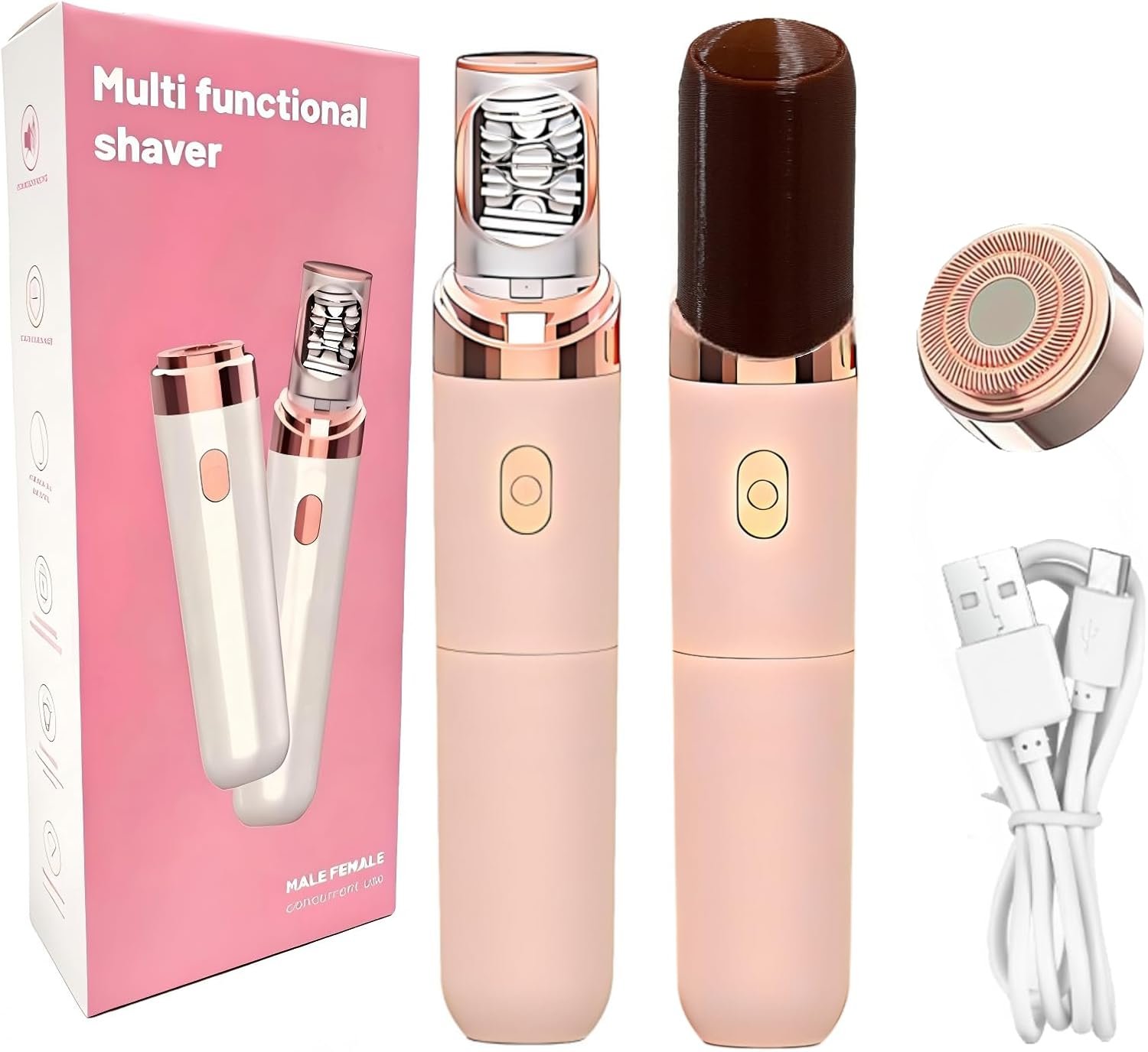 Epilator for Women,2-in-1 Epilator for Women Facial Hair Removal Rechargeable, Hair Removal Device, Hair Removal for Women Legs/Face/Bikini line/Arms, Womens Electric Shaver