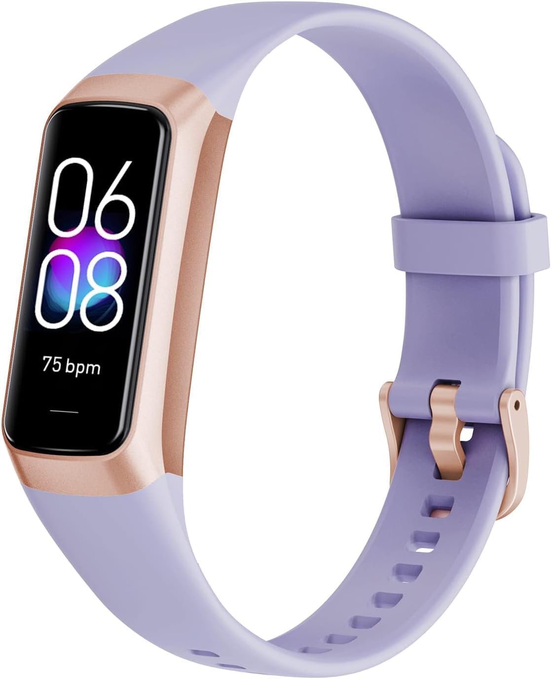 Fitness Tracker with 24/7 Heart Rate Sleep Blood Oxygen Monitor,IP68 Waterproof Smart Watch,1.10”AMOLED Touch Color Screen,Step Counter Health Activity Trackers for Women Men (Purple)