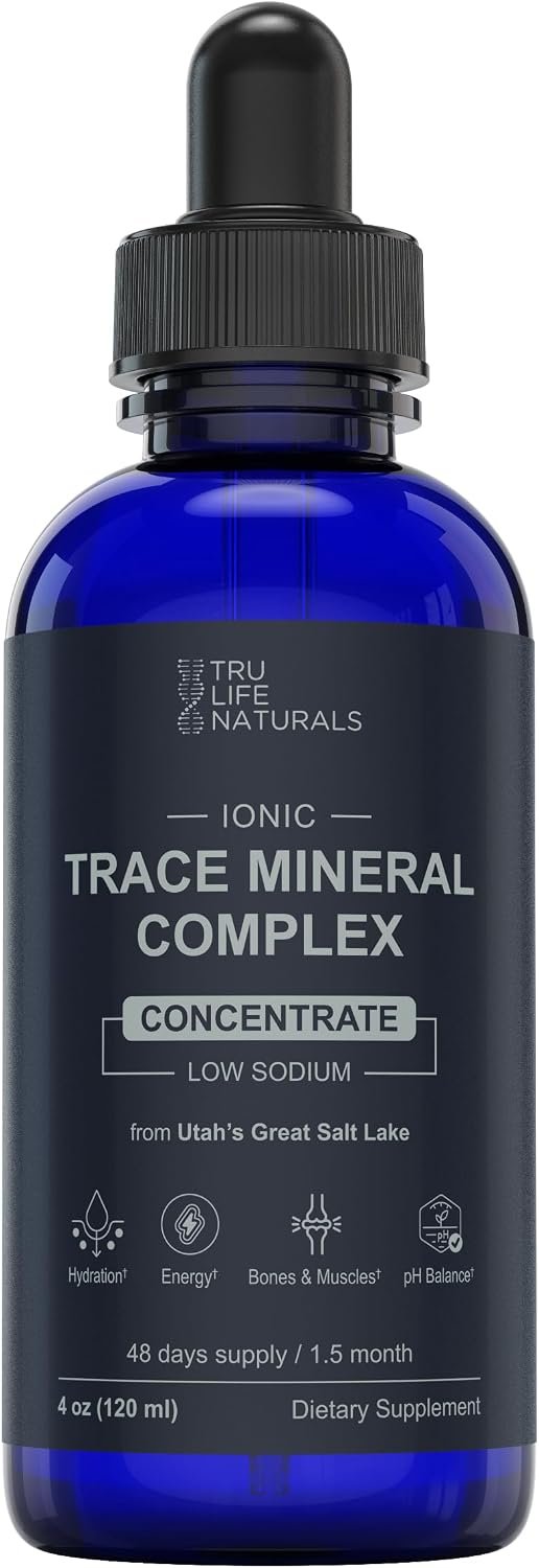 Trace Mineral Complex – 4 oz (48Servings) – 72+ Ionic Minerals Concentrate/Magnesium, Chloride, Boron, Potassium/Supports Hydration & Electrolyte Balance