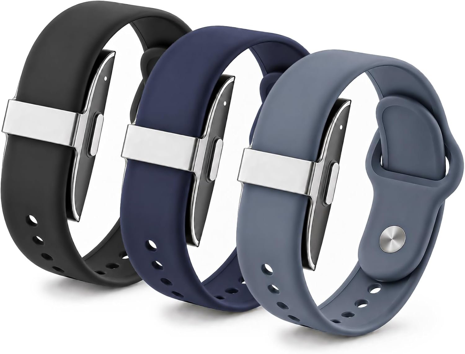 3 Pack Silicone Band Compatible with Hume Health Band, Adjustable Replacement Straps for Hume Band, Soft Sport Wristbands for Hume Health Tracker Women Men