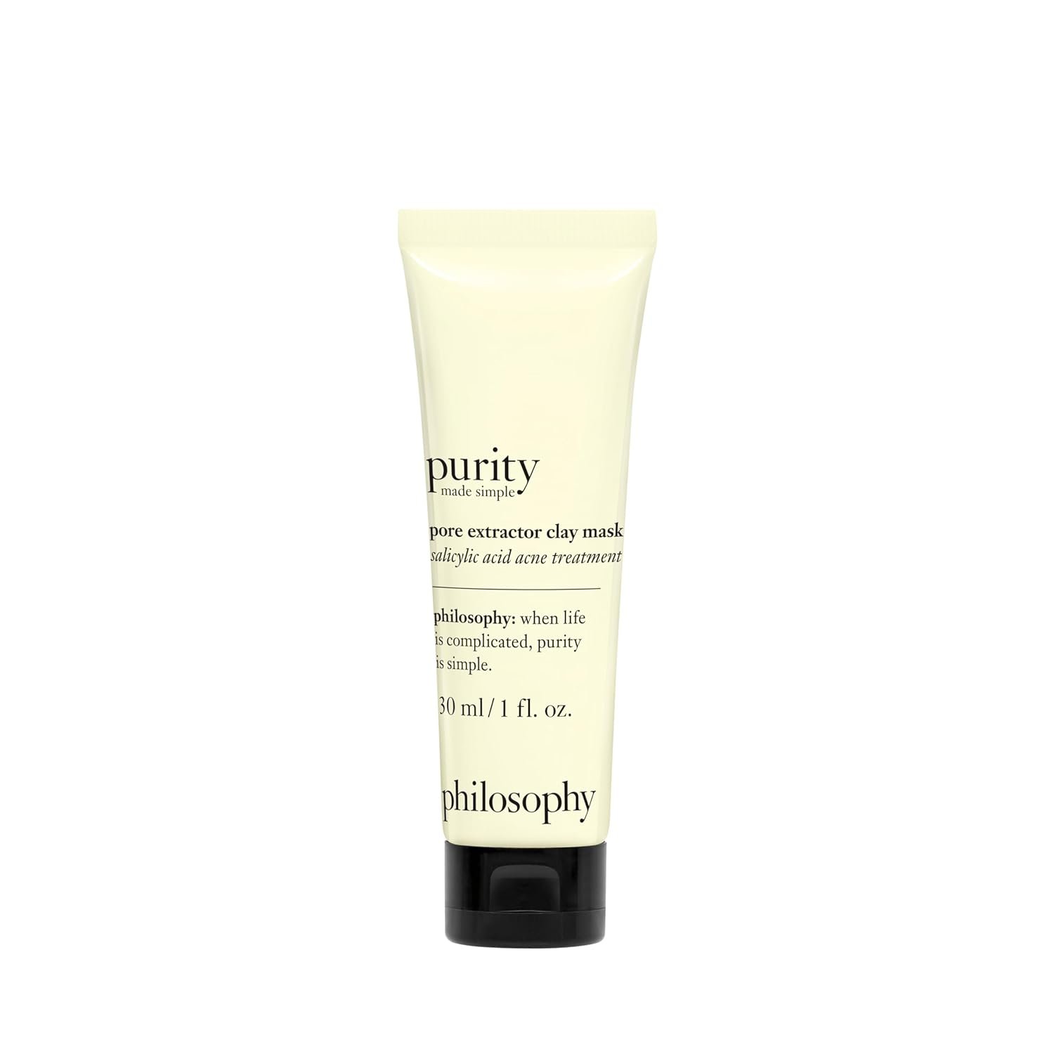 philosophy purity made simple pore extractor clay face mask – with purifying white kaolin clay, salicylic acid & natural exfoliants – removes impurities and reduces the appearance of pores