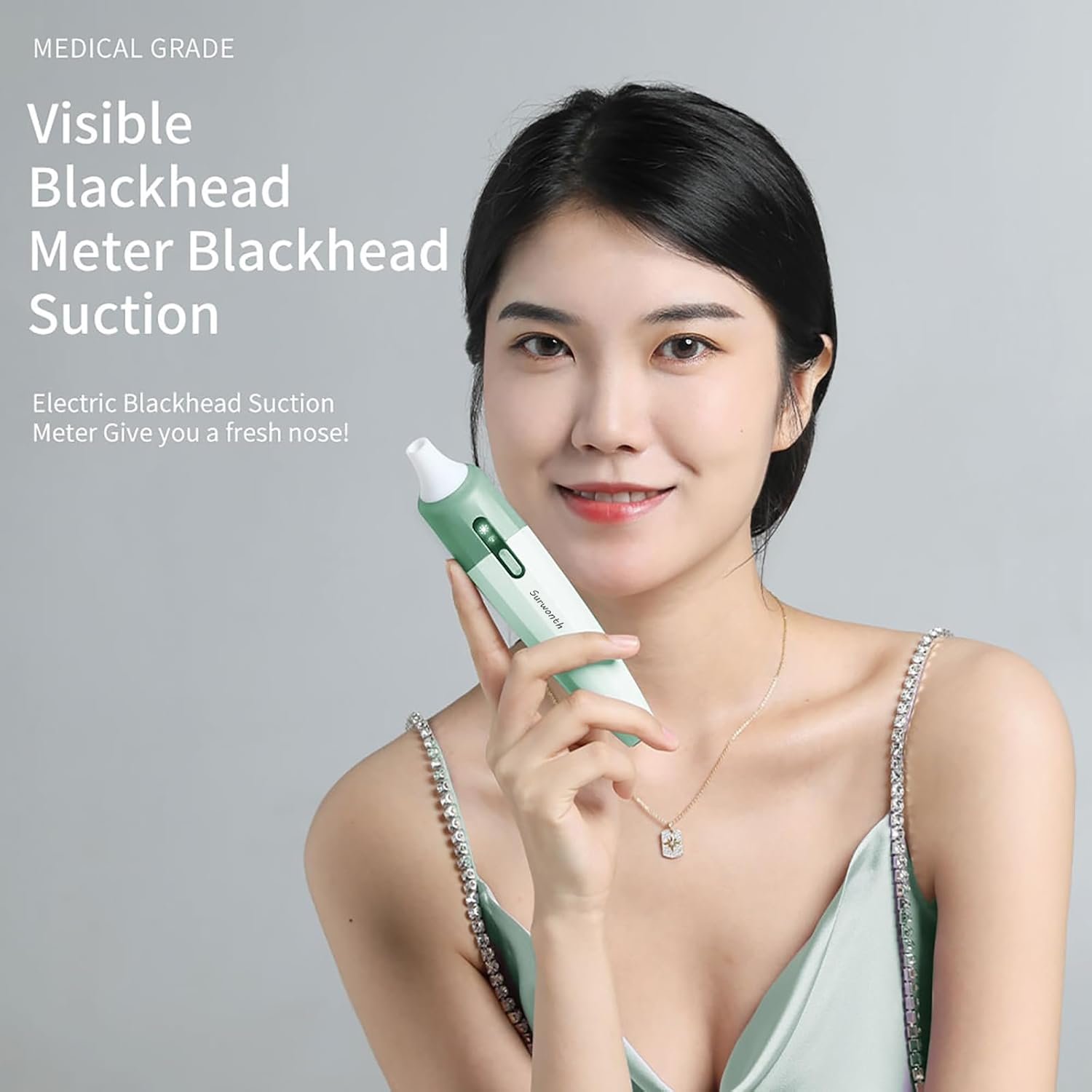 Blackhead Remover Pore Vacuum, Face Suction Pore Cleaner, Suction Power Electric Blackhead Suction Remover, Extractor Tool,Cell Phone connectable,for Women & Men