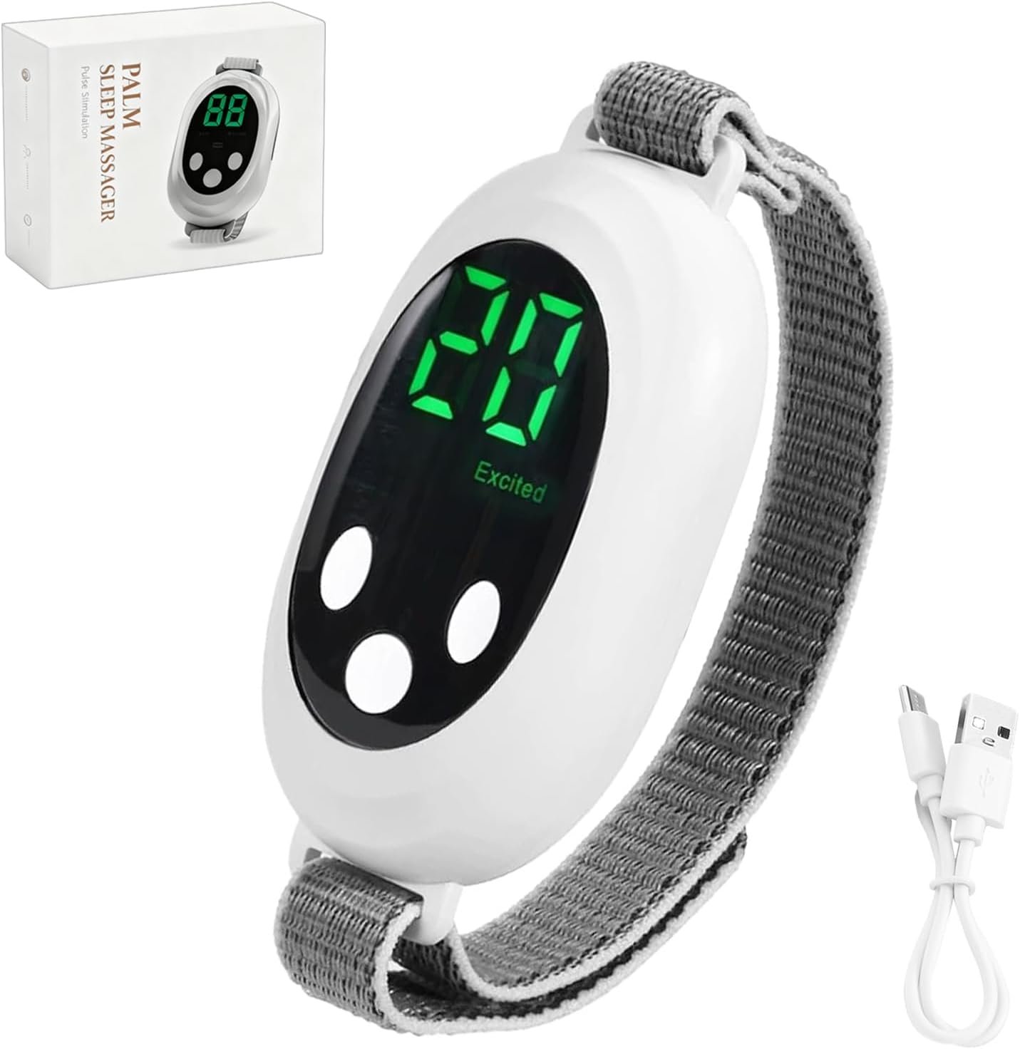 Handheld Sleep Aid Device, Anxiety Device, Relief Anxiety Help Sleep, Promotes Rest, USB Rechargeable for Stress Relief, Panic Attacks and Agitation, Improved Sleep, Mood and Focus