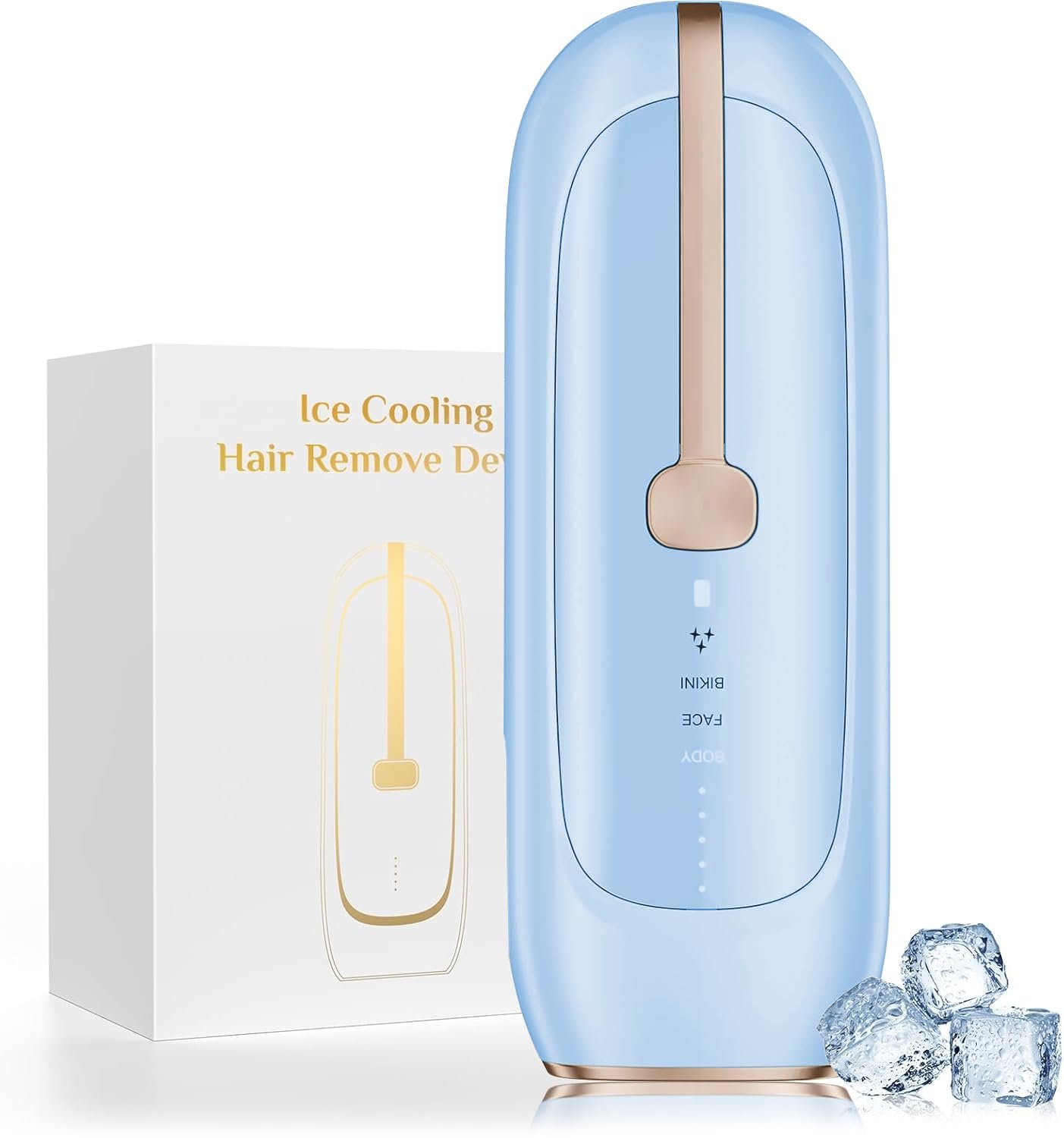 Laser Hair Removal, IPL Laser Hair Removal Device for Women & Men, Home 41°FSapphire Ice-Cooling, Nearly Painless, Safe and Long-Lasting Hair Removal for Full Body & Face, 999,999+flashes