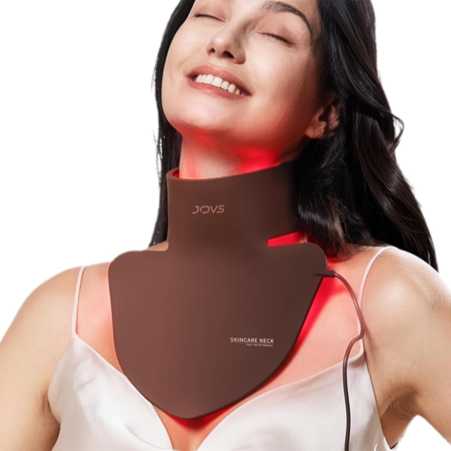 JOVS Red Light Therapy for Neck & Chest, LED Neck & Chest Light Therapy Mask, 66 LED Light Beams and 630nm, Red Light Skincare Device for Neck Decollete Chest Body Anti-Aging at Home and Travel