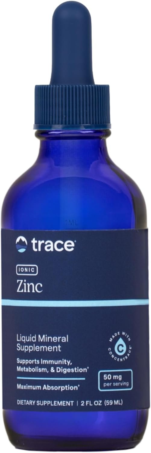 Trace Minerals | Liquid Ionic Zinc | 50 mg Zinc with Magnesium | Supports Immune System, Digestion, Growth, & Development | For Kids and Adults | 45 servings, 2 fl oz (1 Pack)