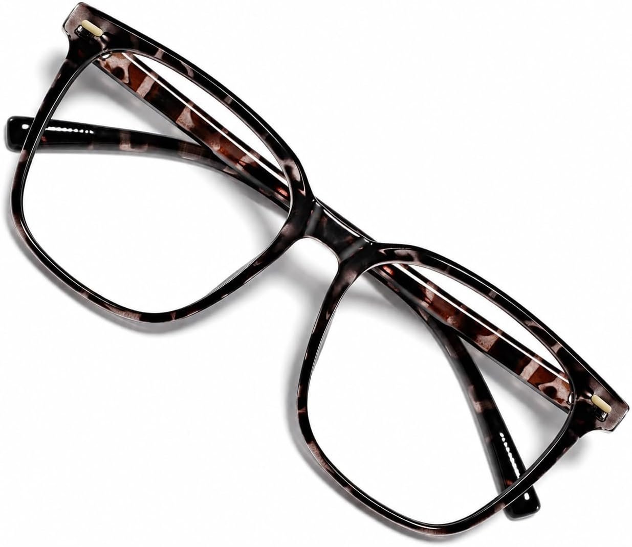 Oversized Square Blue Light Blocking Glasses for Women Men, Anti-Fatigue Computer Monitor Glasses Reduce Eye Strain