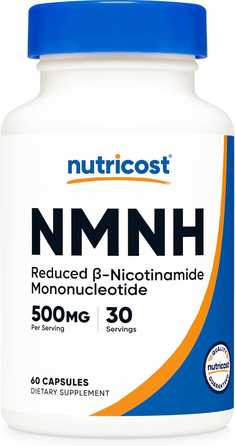 Nutricost NMNH Supplement (500mg) 60 Capsules – Reduced β-Nicotinamide Mononucleotide, Vegan, GMO-Free, Gluten-Free, 30 Servings