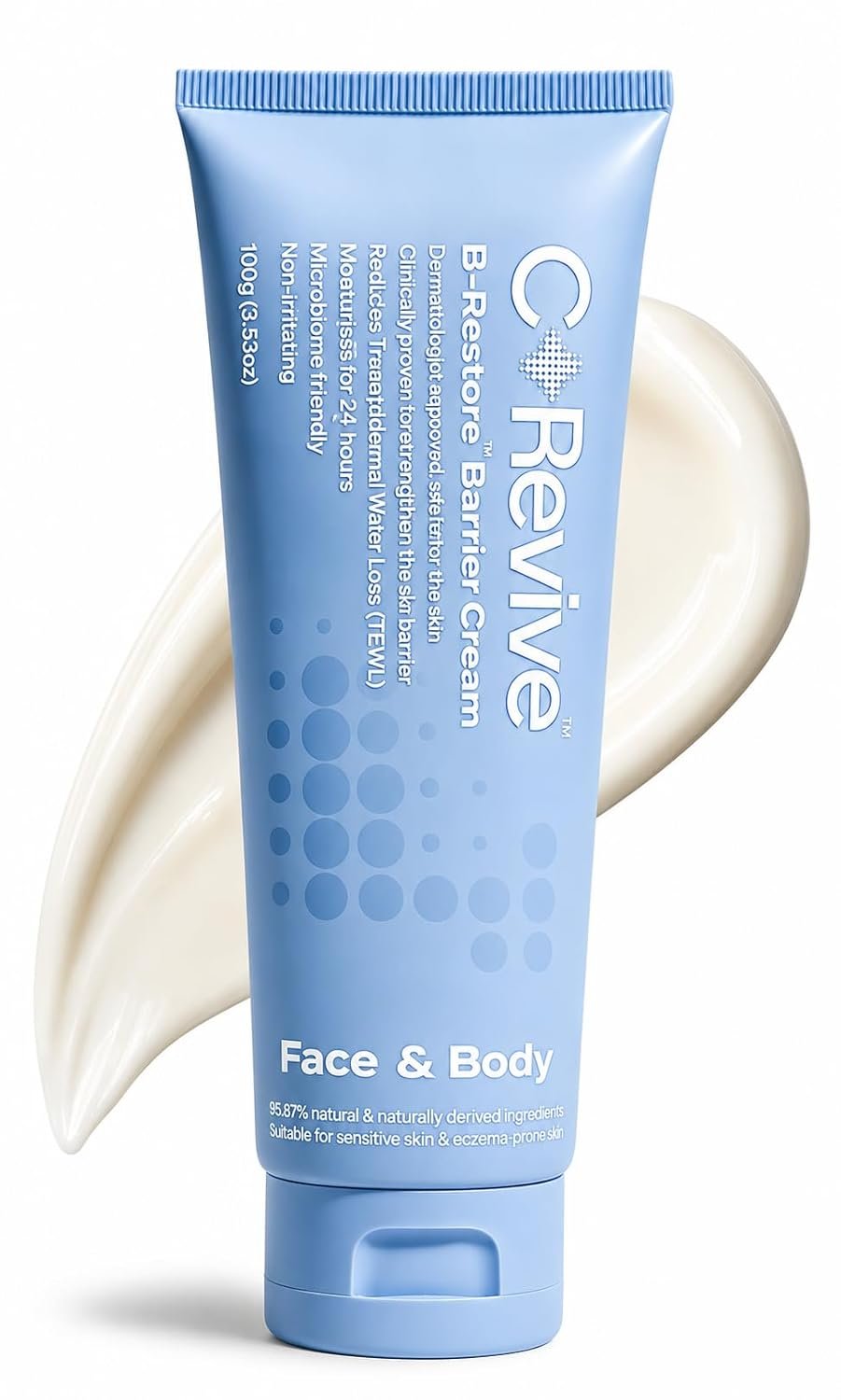 Barrier Repair Cream for Dry, Sensitive & Eczema-Prone Skin, Clinically Proven +300% Hydration, Lightweight Non-Greasy 24HR Moisturizer, Dermatologist Tested, EWG VERIFIED™, Fragrance Free