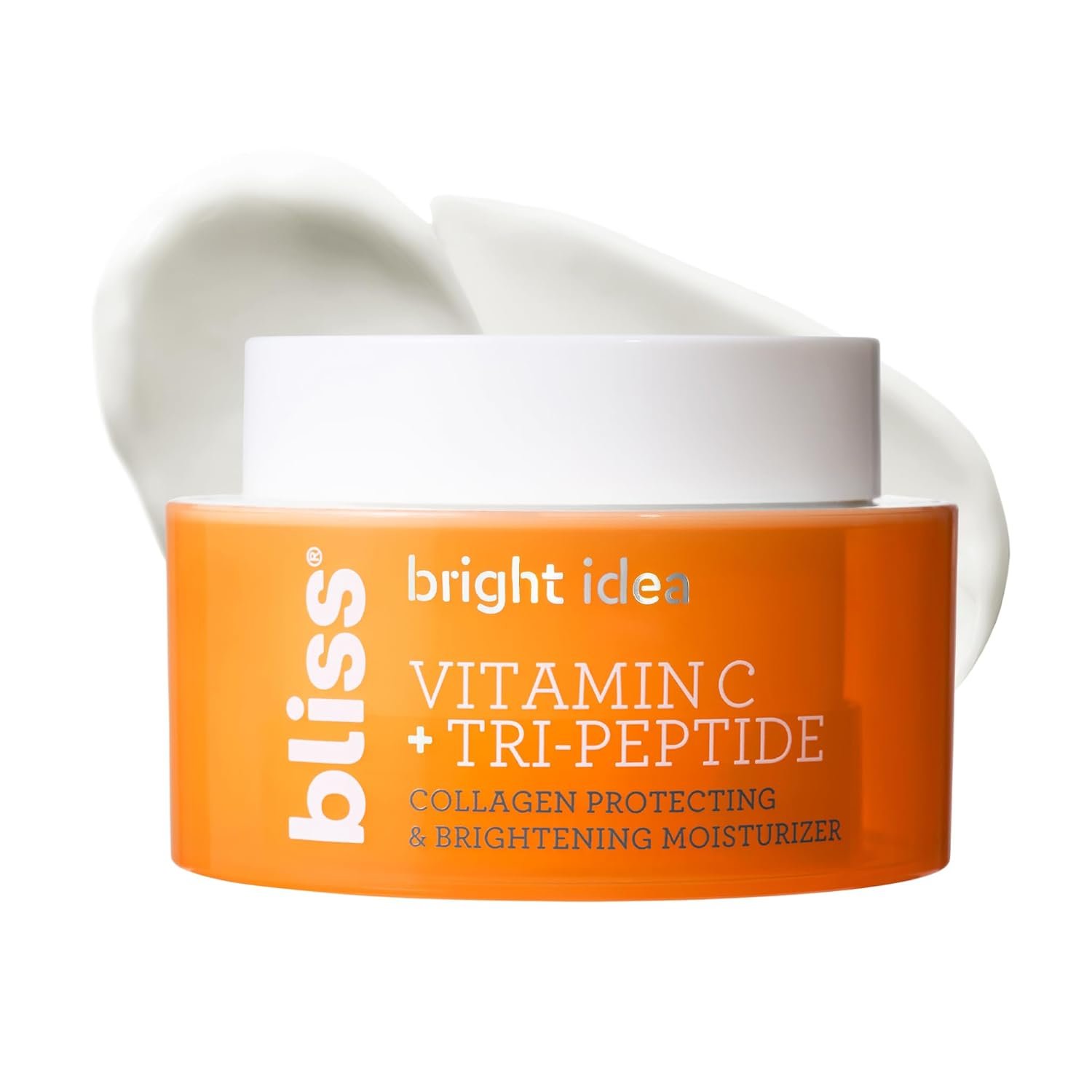 Bliss Vitamin C + Tri-Peptide Brightening Face Moisturizer, Hydrating Cream for Radiance, Firm-Looking Skin, Collagen Support, Dark Spot Reduction, with Squalane + Niacinamide, Cruelty Free, 1.7 fl oz