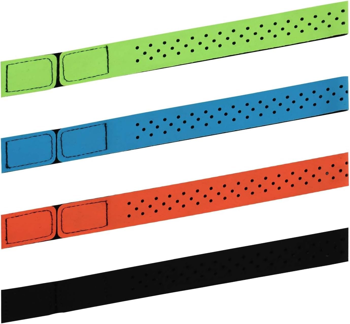 PEUTIER 4pcs Replacement Heart Rate Monitor Bands, 0.8×15.75in 4 Colors Soft Heart Rate Strap Adjustable Armband Strap Heart Rate Monitor Band for OTF Beat Heart Rate Sensor,and for Theory Fitness