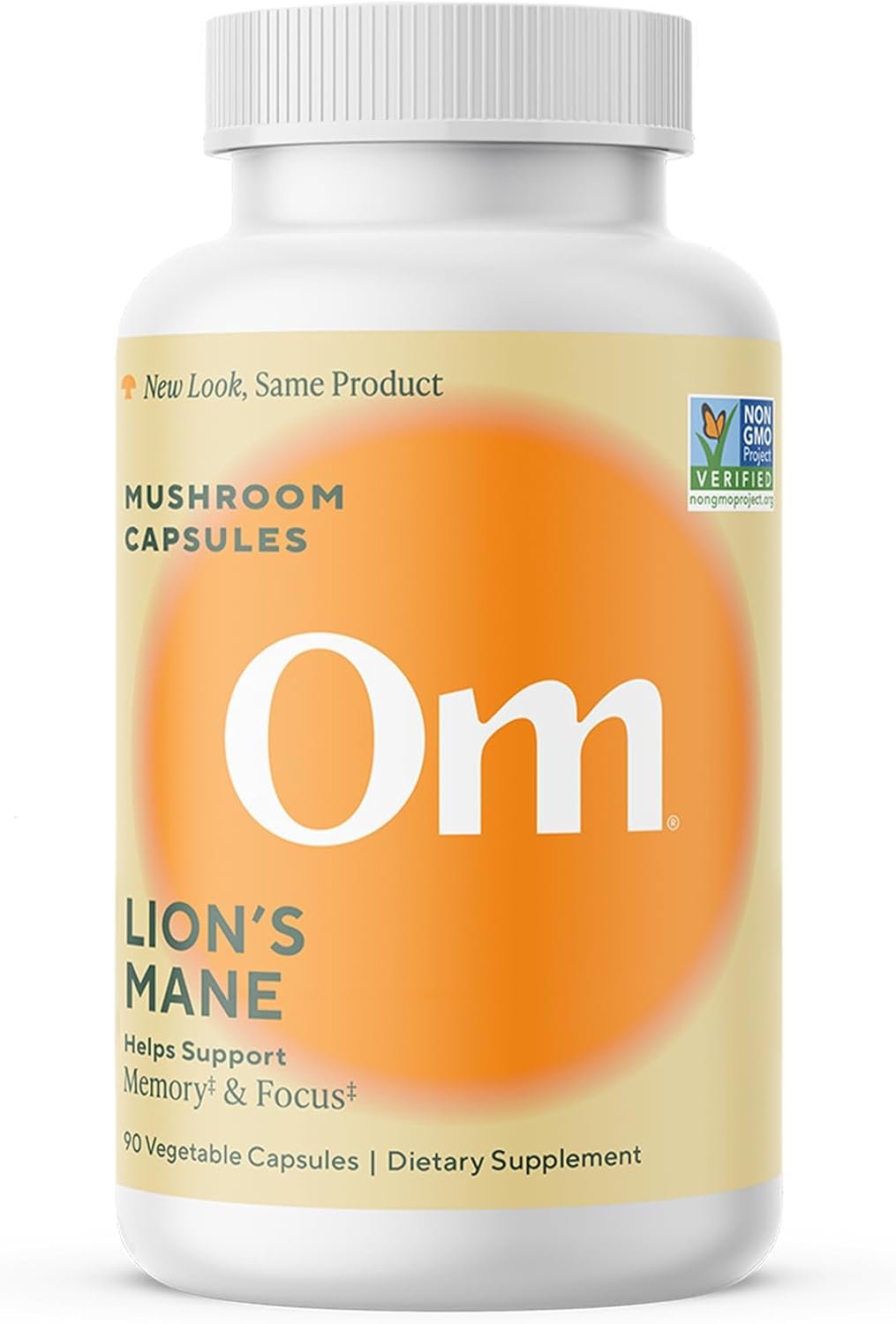 Om Lion’s Mane Mushroom Capsules – Organic Mushroom Supplement and Nootropic – Brain Supplements for Memory and Focus, 90 Count (30 Servings)​
