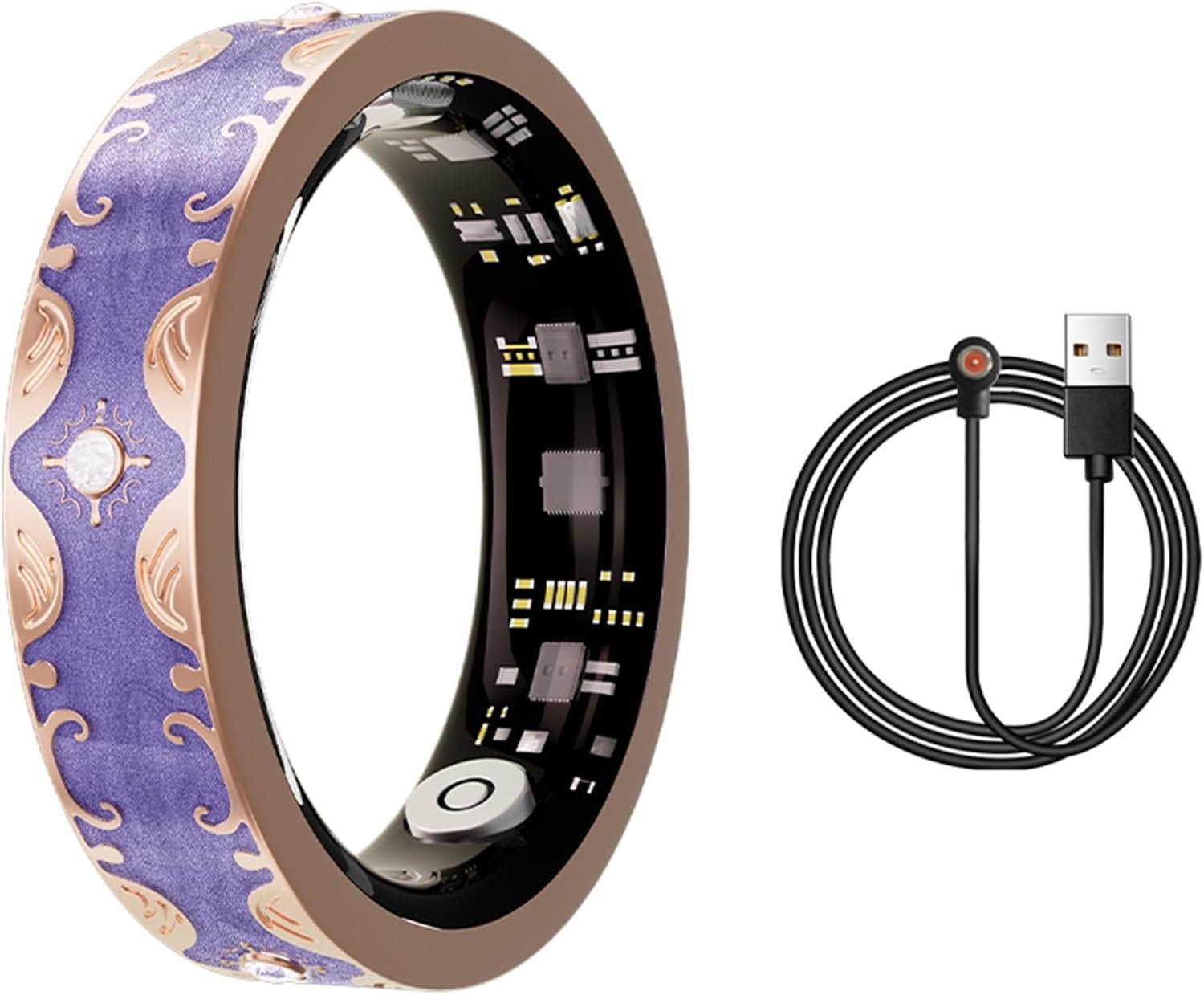 Smart Ring for Women Health Ring Fitness Tracker with Sleep Monitor Heart Rate Monitor Distance Pedometer Calorie for Android iOS