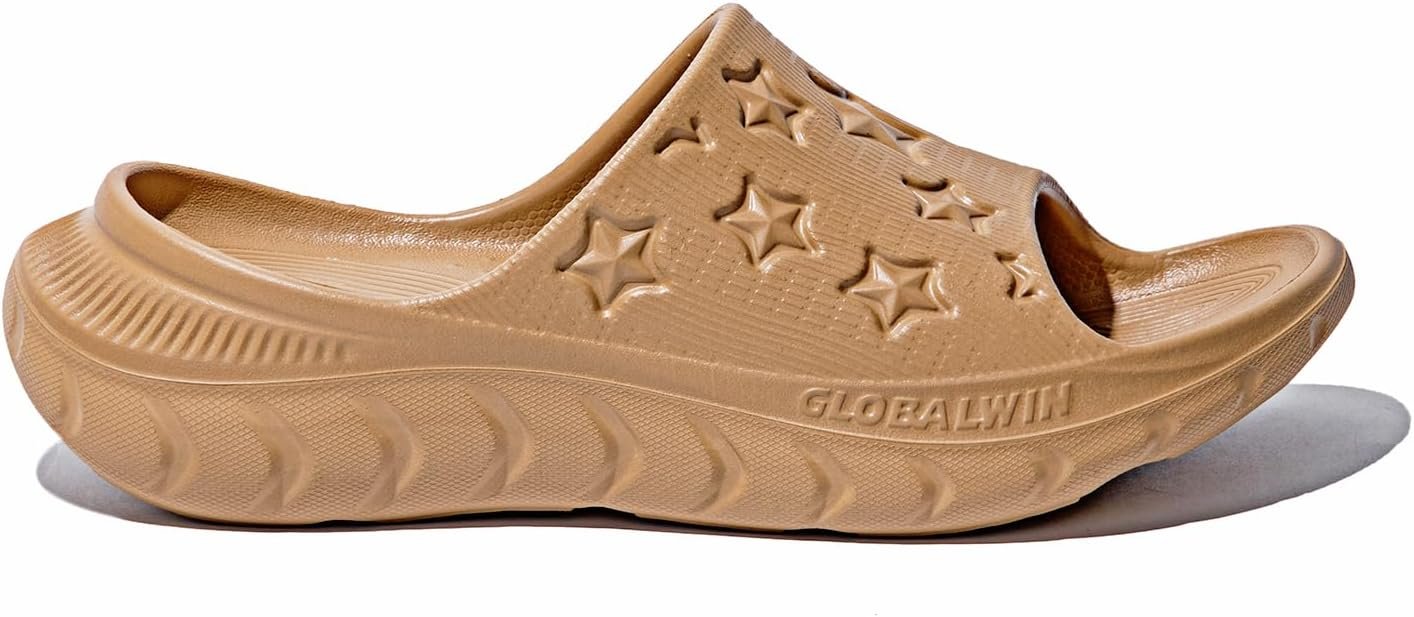 GLOBALWIN Recovery Slides For Women Ava Sports Sandals With Comfortable Arch Support Indoor Outdoor Cloud Slippers Reduce Stress on Feet Lightweight