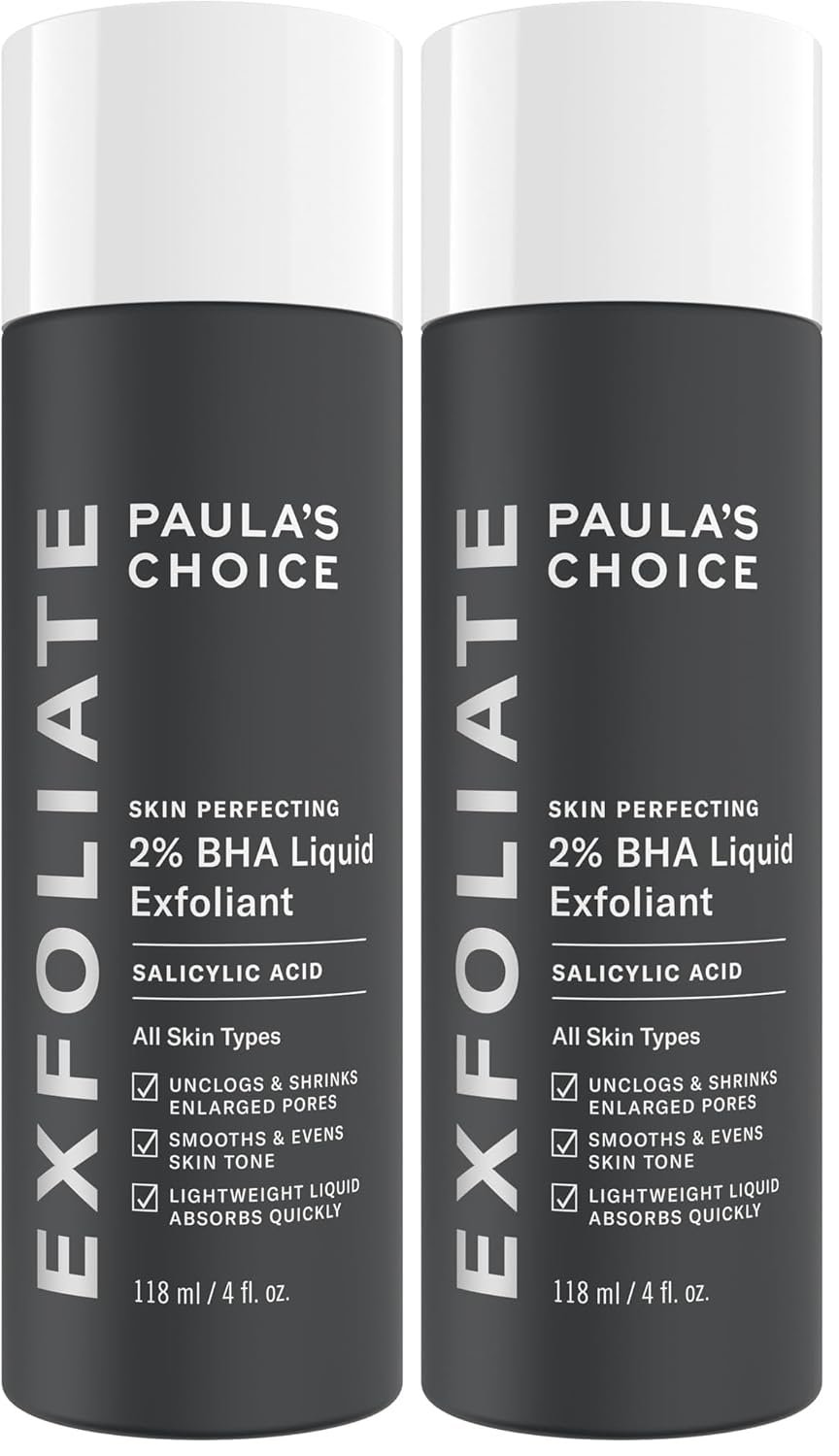 Paula’s Choice SKIN PERFECTING 2% BHA Liquid Exfoliant with Salicylic Acid, Facial Polish for Pores, Wrinkles & Fine Lines, Suitable for Blackhead-Prone Skin, Fragrance-Free