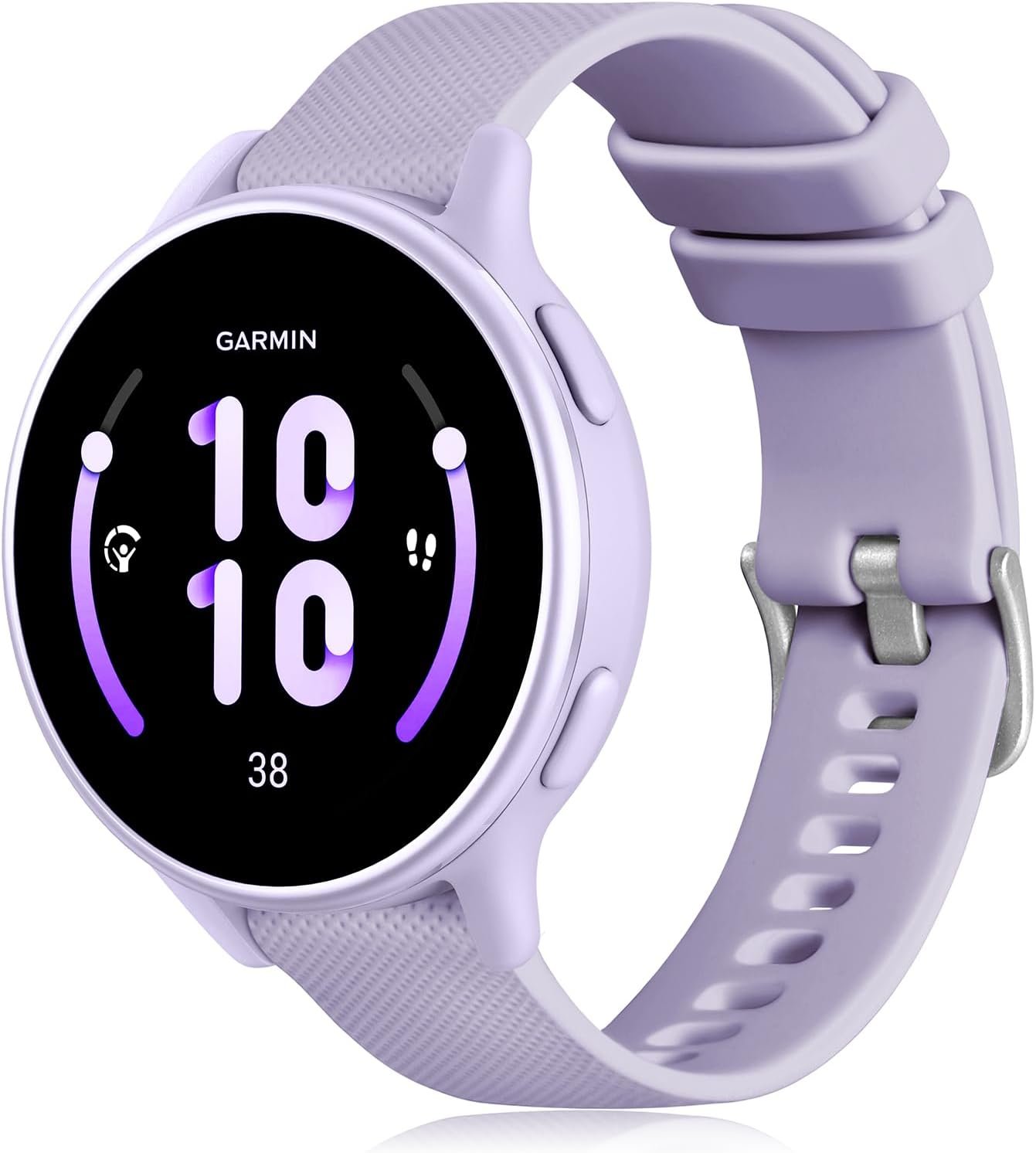 GEAK Compatible with Garmin Vivoactive 5 Watch Band/Vivoactive 3 Watch Bands,20mm Silicone Band for Garmin Venu 2 Plus/Venu Sq/Venu Watch Bands/Forerunner 645/245 Music Smartwatch Women Men Lavender