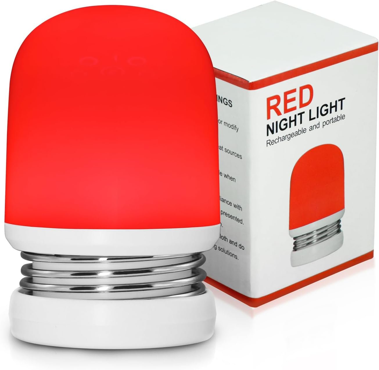 Red Night Light – 670nm Red Light Sleep Lamp for Bedside Sleep – Rechargeable Night Lamp for Bedroom – No Blue Light Lamp – Portable Rechargeable Night Lamp for Sleep, Relaxation, Yoga, Travel