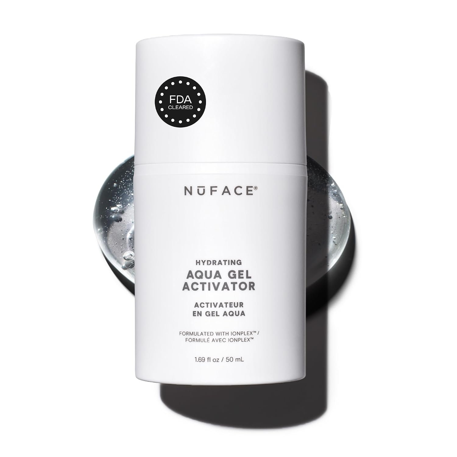 NuFACE IonPlex Aqua Gel Activator – The FDA-Approved Un-Dupeable Microcurrent Facial Device Conductive Gel for Face & Body Devices + Hyaluronic Acid & Glycerin 24-Hour Hydration, 1.69 oz