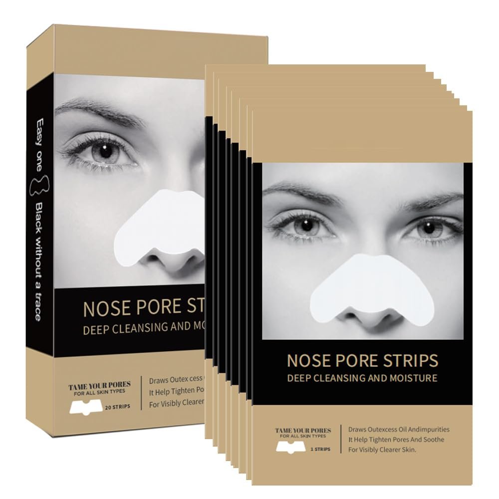 Blackhead Remover Nose Pore Strips – Deep Cleansing and Moisture Clear-Up Strips for Blackheads, for Women & Men (20 PCS)