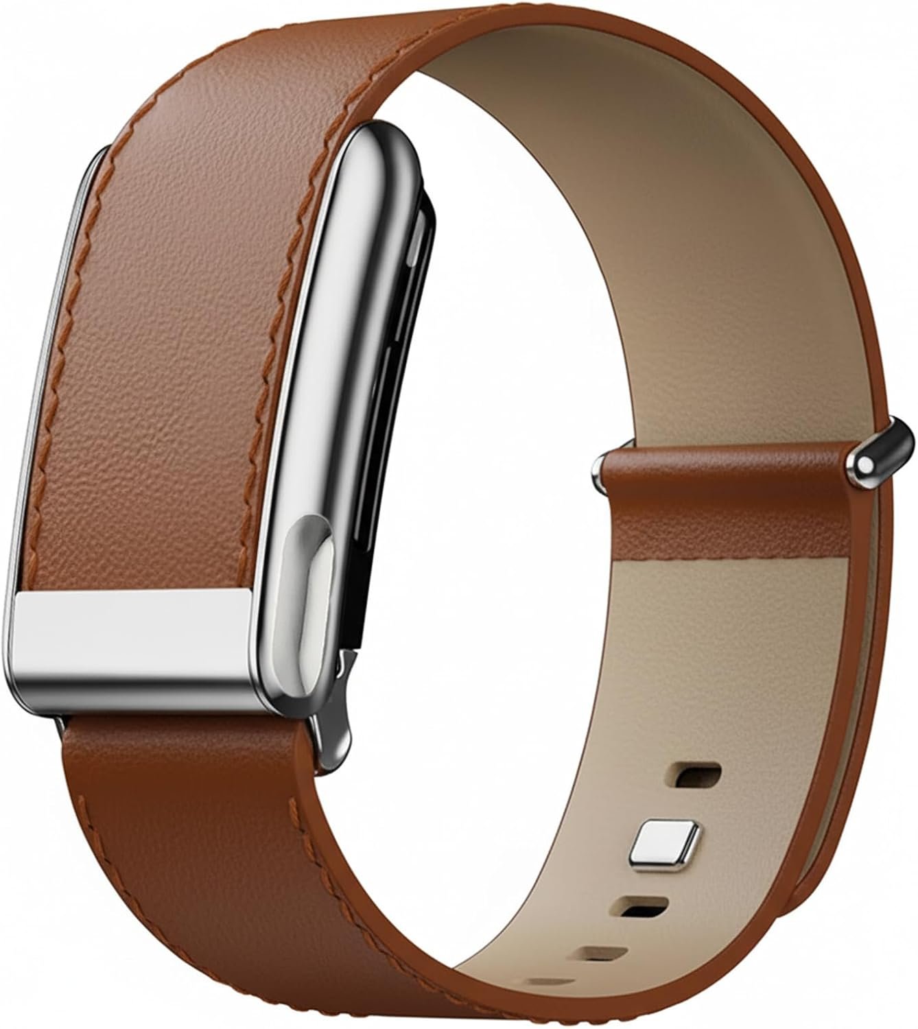Leather Band Compatible with WHOOP 5.0 MG Life, Premium Leather Adjustable Replacement Strap Wristband for Fitness Wellness Sleep Tracker, Durable Comfortable for Men Women | Not for Whoop Gen 4
