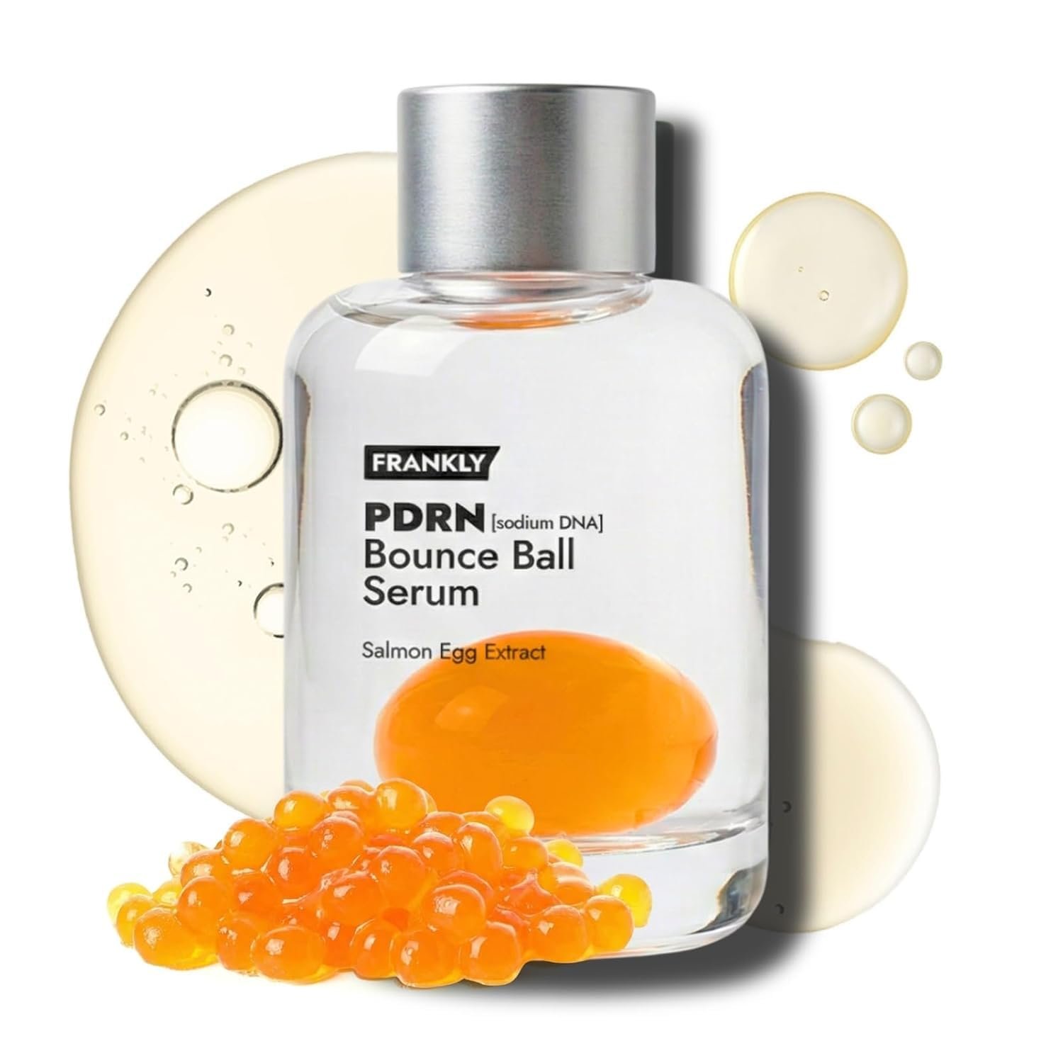 FRANKLY Salmon PDRN Bounce Ball Serum – 99% Pure Salmon DNA PDRN for Post Microneedling Recovery, Redness & Damaged Skin Repair | Glass Skin Korean Skincare | Lightweight, Non Sticky | 1.01 fl oz