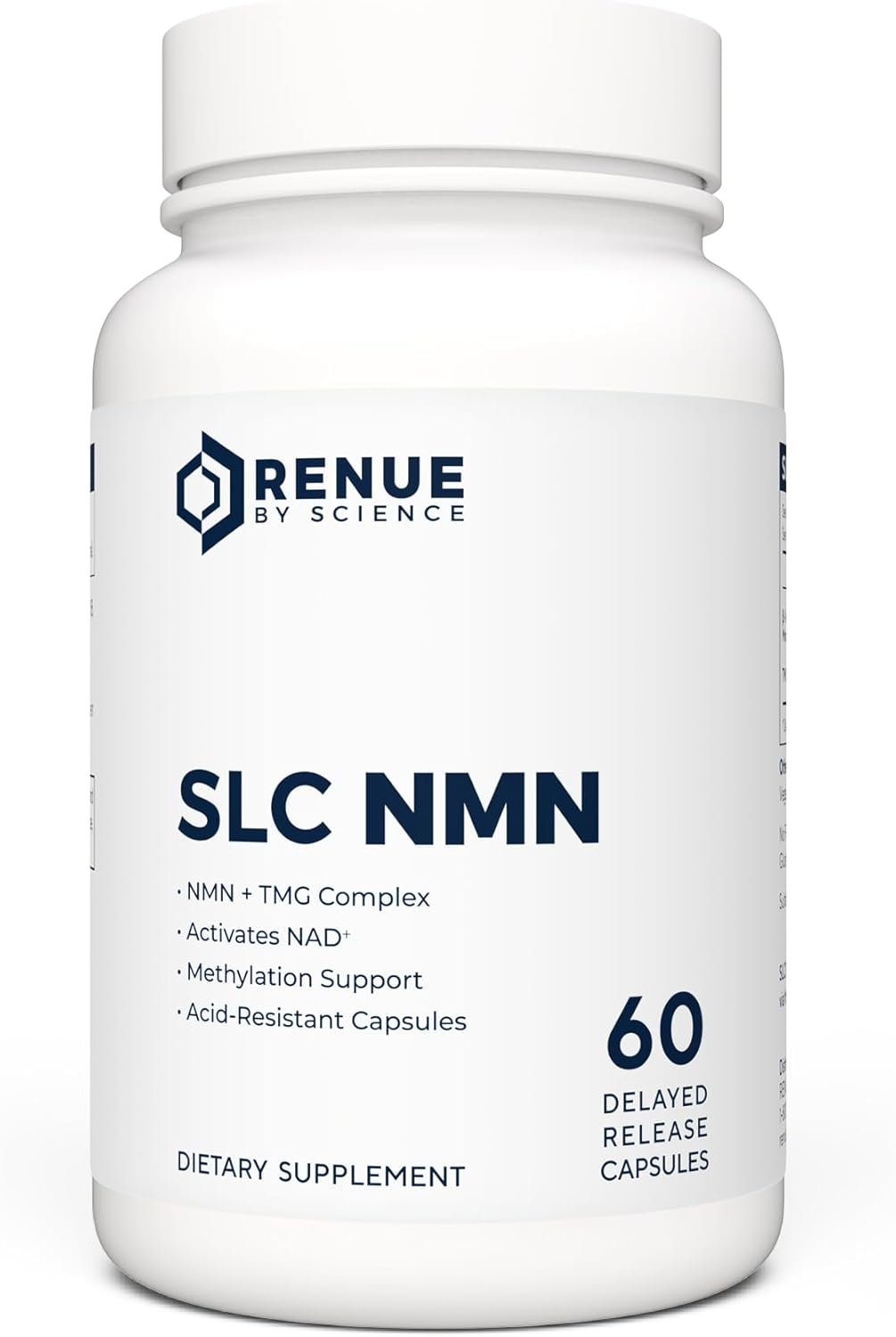 Renue By Science NMN Supplement | 60 SLC Enteric Capsules – 250mg Nicotinamide Mononucleotide per Serving | Delayed Release for Increased Absorption | Manufactured in The USA