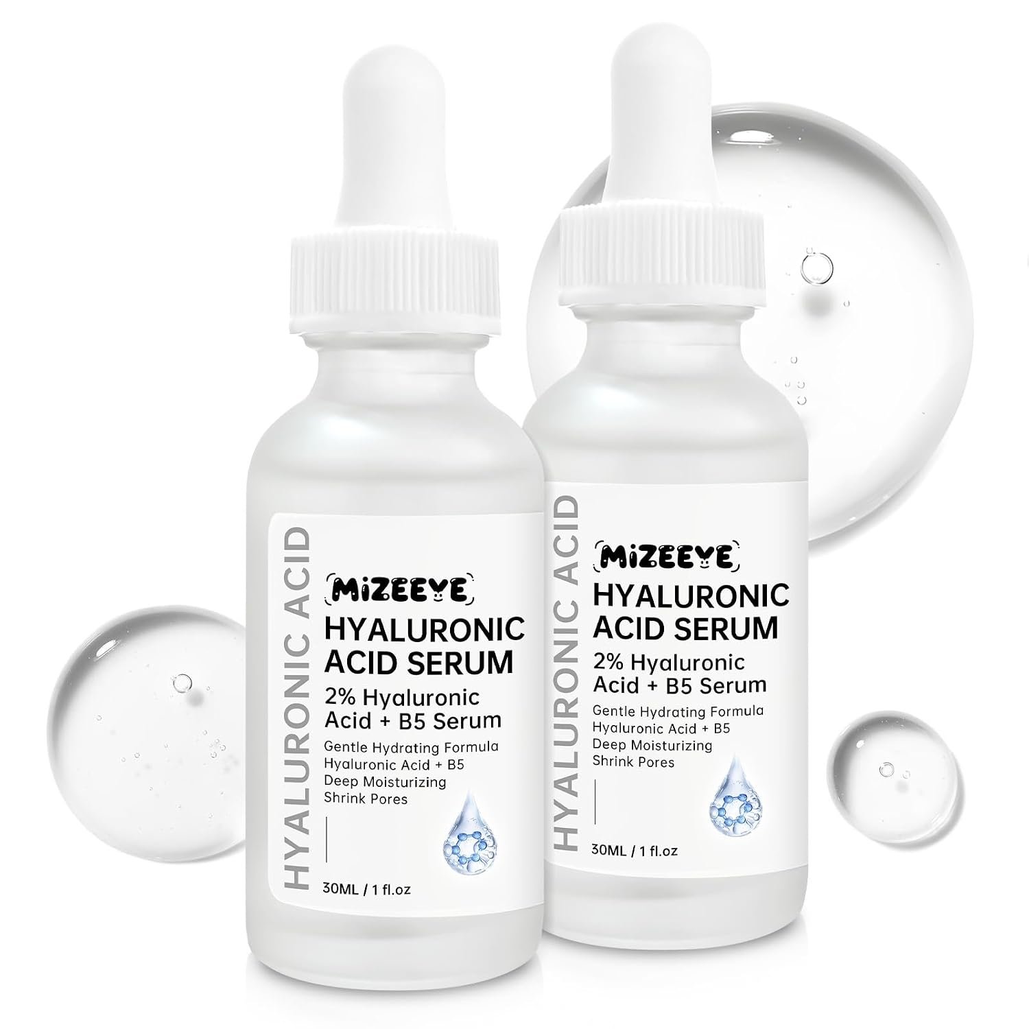 Hyaluronic Acid 2% + B5 Facial Serum, 2 PCS Hyaluronic Acid Serum For Face, Moisturizing.