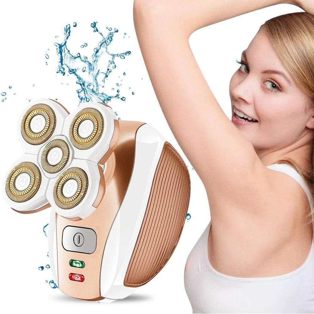 Painless Electric Razor for Women, Rechargeable Waterproof Electric Shaver, Cordless Hair Remover for Legs Face Lips Bikini Body Trimmer – As Seen On TV (Upgraded)
