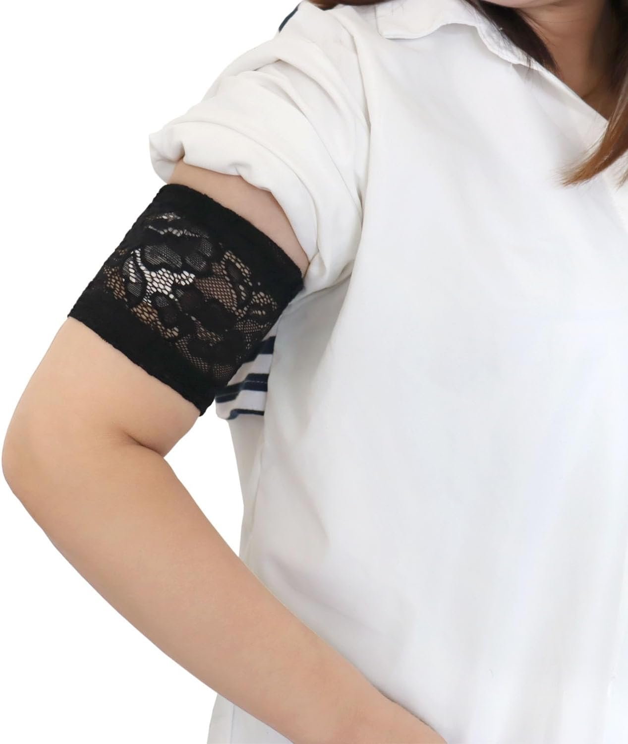 Diabetic Sensor Armband Lace Diabetes Sensor Cover for Freestyle Libre Omnipod Dexcom Diabetic Gifts for Women During Sports Replace Adhesive Patches Tape (L)