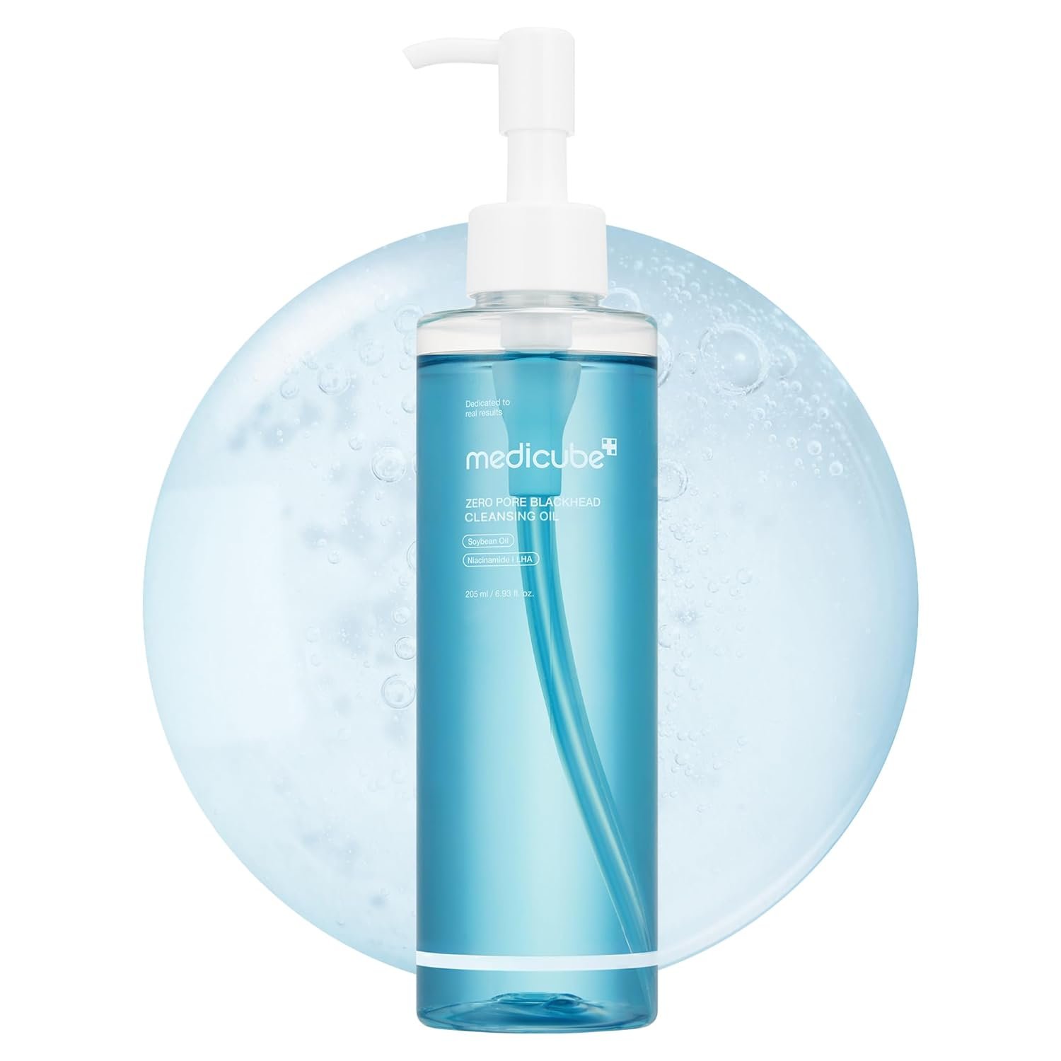 medicube Zero Pore Blackhead Cleansing Oil | Makeup Remover for all skin types, Daily Moisture Facial Cleanser, Low-Irritation | Korean Skin Care (205ml / 6.93 fl.oz)